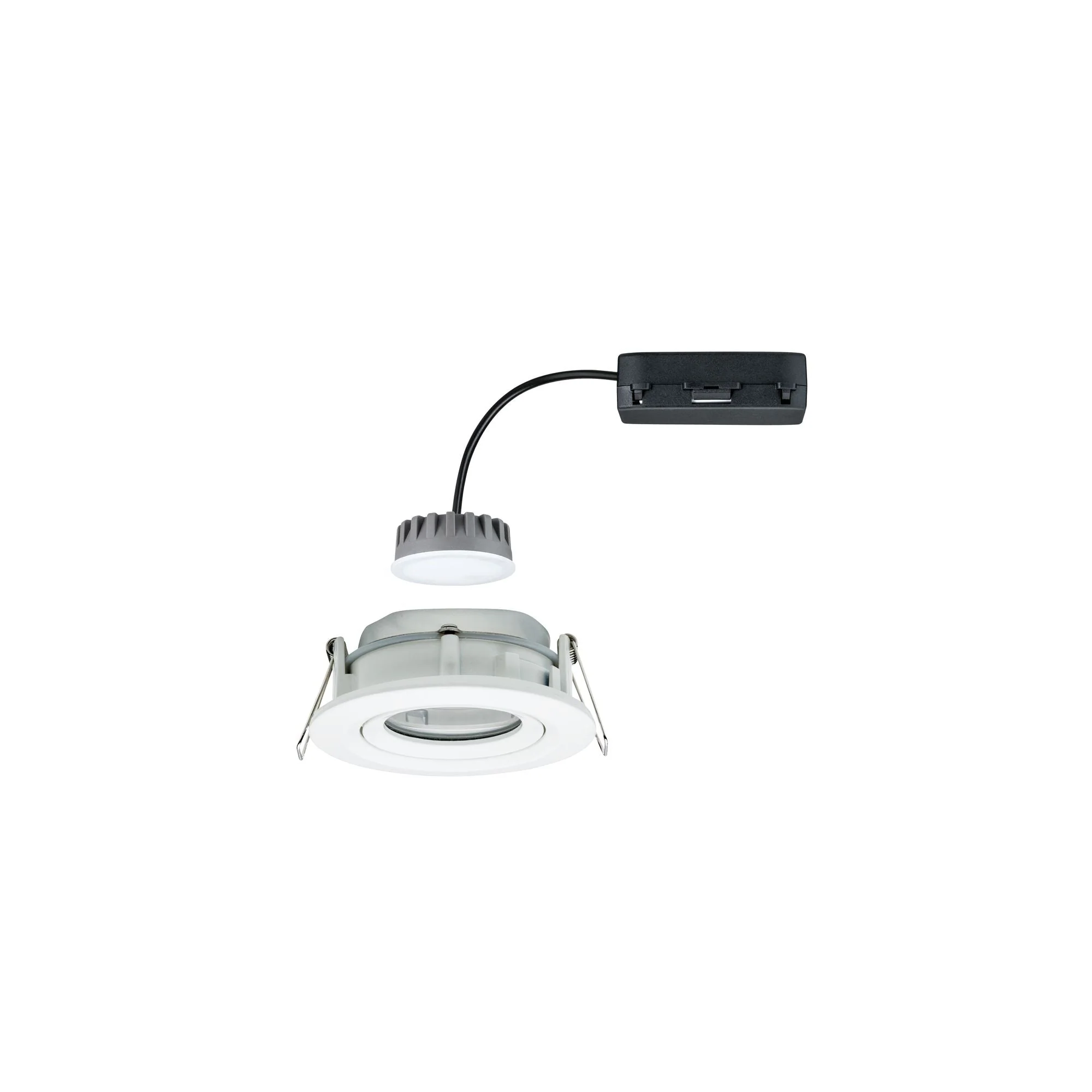 LED Einbauleuchte Nova Plus Coin Einzelleuchte schwenkbar IP65 rund 93mm 30° Coin 6W 470lm 230V dimmbar 2700K Weiß matt - Image 5