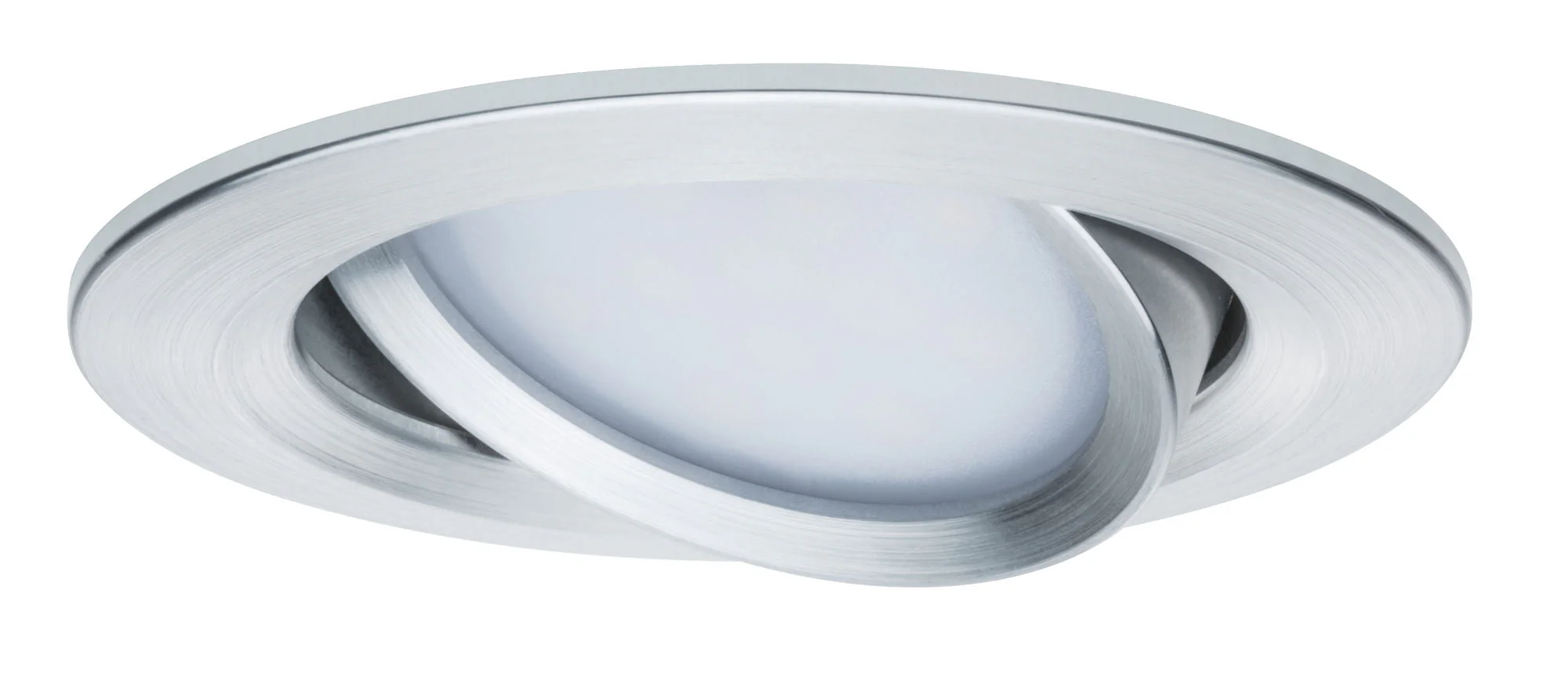 LED Einbauleuchte Nova Plus Coin Einzelleuchte schwenkbar rund 84mm 50° Coin 6W 470lm 230V dimmbar 2700K Alu gedreht - Image 3