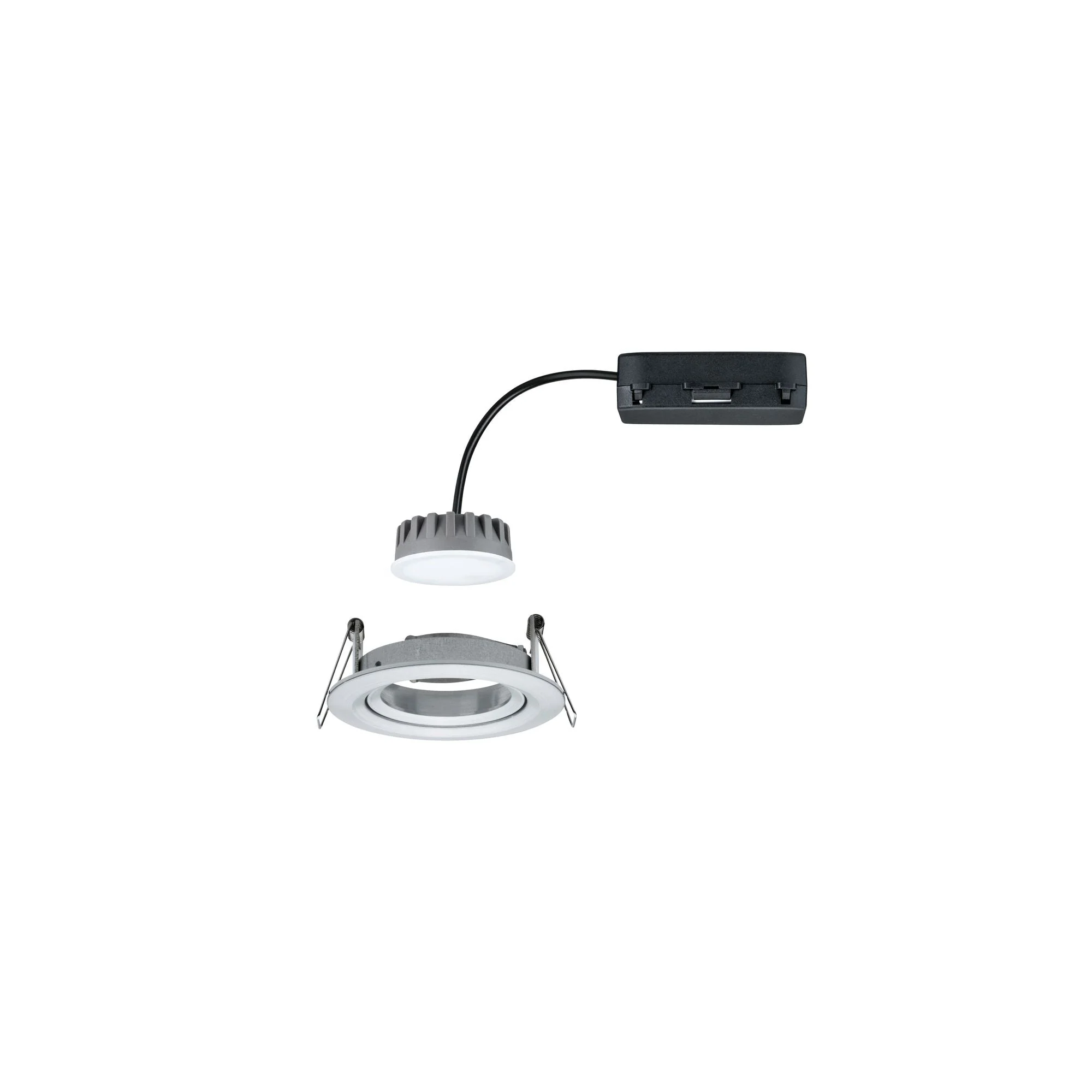 LED Einbauleuchte Nova Plus Coin Einzelleuchte schwenkbar rund 84mm 50° Coin 6W 470lm 230V dimmbar 2700K Alu gedreht - Image 4