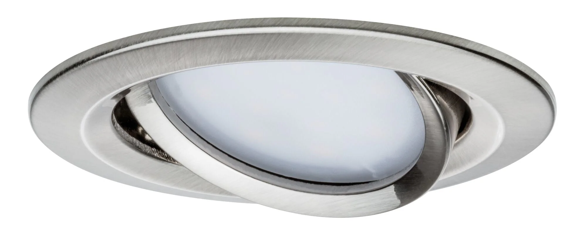 LED Einbauleuchte Nova Plus Coin Einzelleuchte schwenkbar rund 84mm 50° Coin 6W 470lm 230V dimmbar 2700K Eisen gebürstet - Image 3