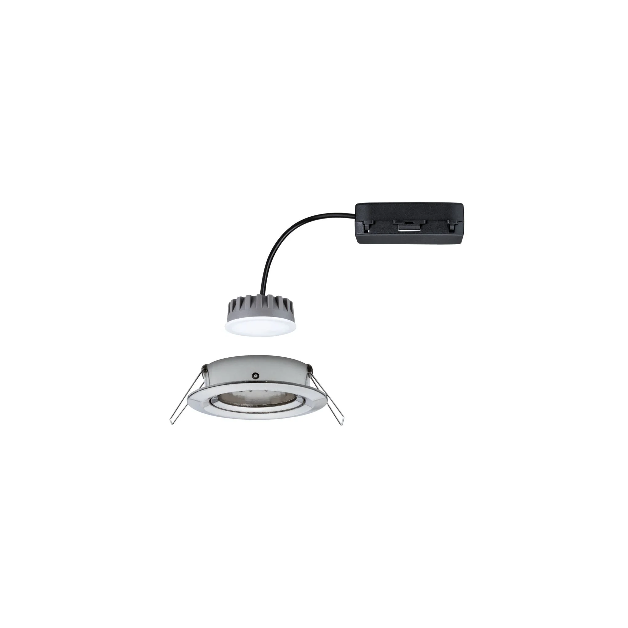 LED Einbauleuchte Nova Plus Coin Einzelleuchte schwenkbar rund 84mm 50° Coin 6W 470lm 230V dimmbar 2700K Eisen gebürstet - Image 4