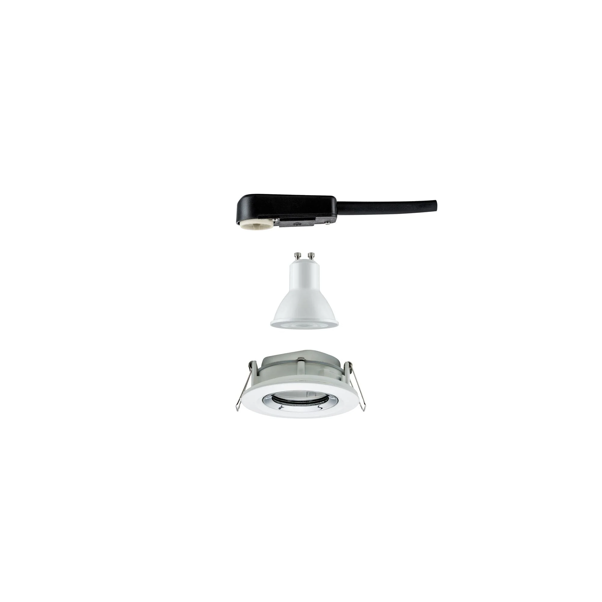 LED Einbauleuchte Nova Plus  Einzelleuchte schwenkbar IP65 rund 93mm 30° GU10 6W 470lm 230V dimmbar 4000K Weiß matt/Chrom - Image 4