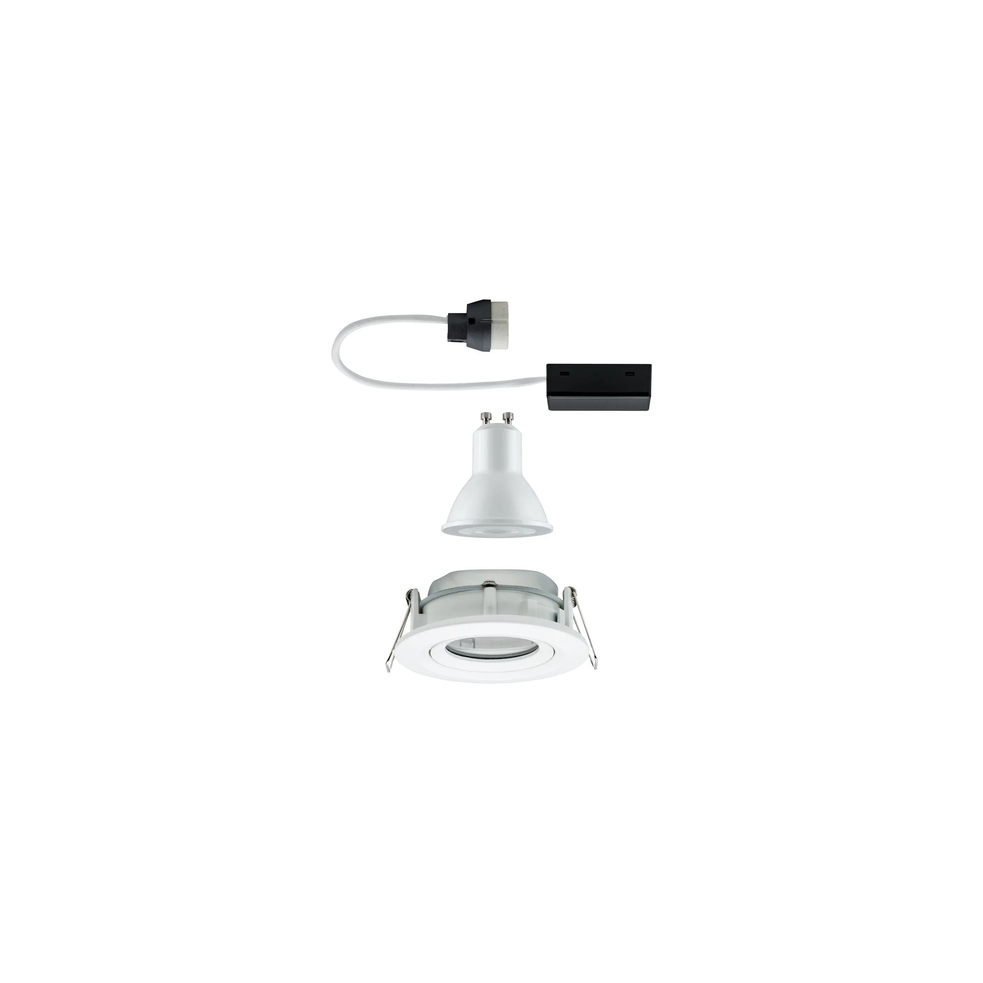 LED Einbauleuchte Nova Plus Einzelleuchte schwenkbar IP65 rund 93mm 30° GU10 7W 460lm 230V dimmbar 2700K Weiß matt - Image 4