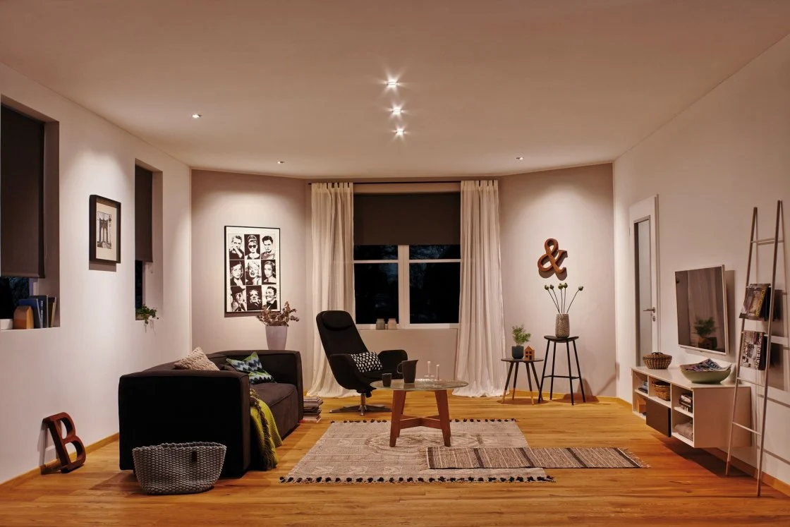 LED Einbauleuchte Nova starr  IP44 rund 78mm GU10 6,5W 230V 4000K Eisen gebürstet - Image 2
