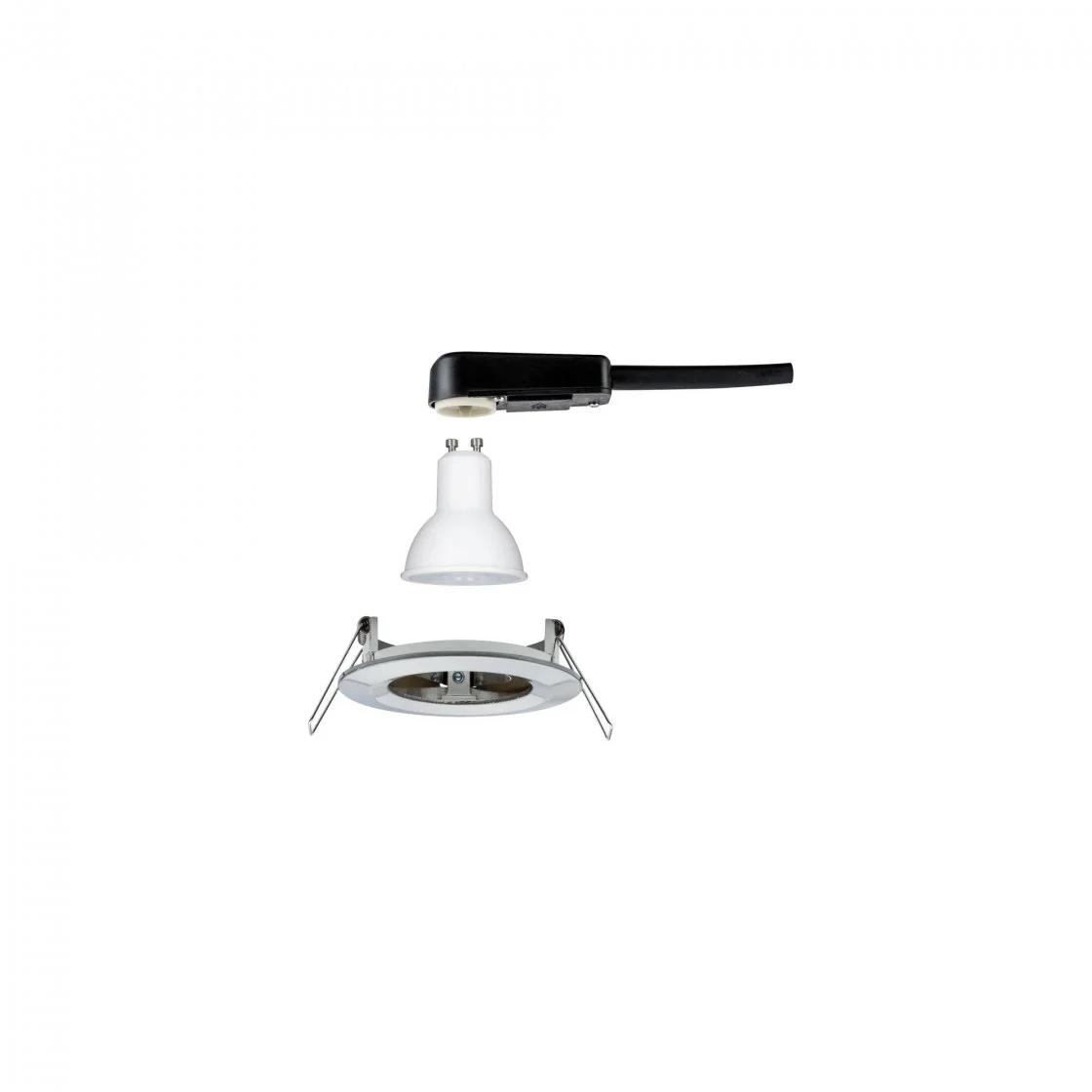 LED Einbauleuchte Nova starr  IP44 rund 78mm GU10 6,5W 230V 4000K Eisen gebürstet - Image 5