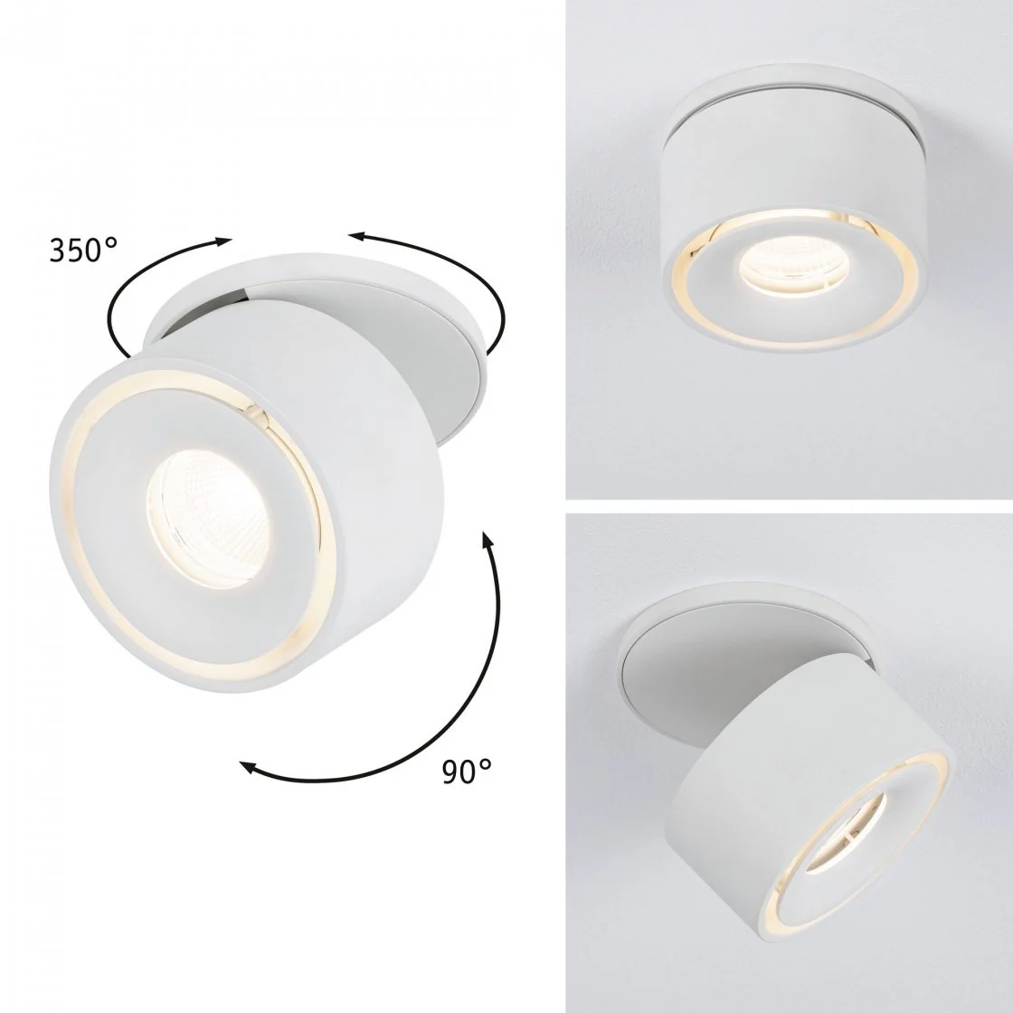 LED Einbauleuchte Spircle 78mm 8,0W 530lm 230V 3000K Weiß matt