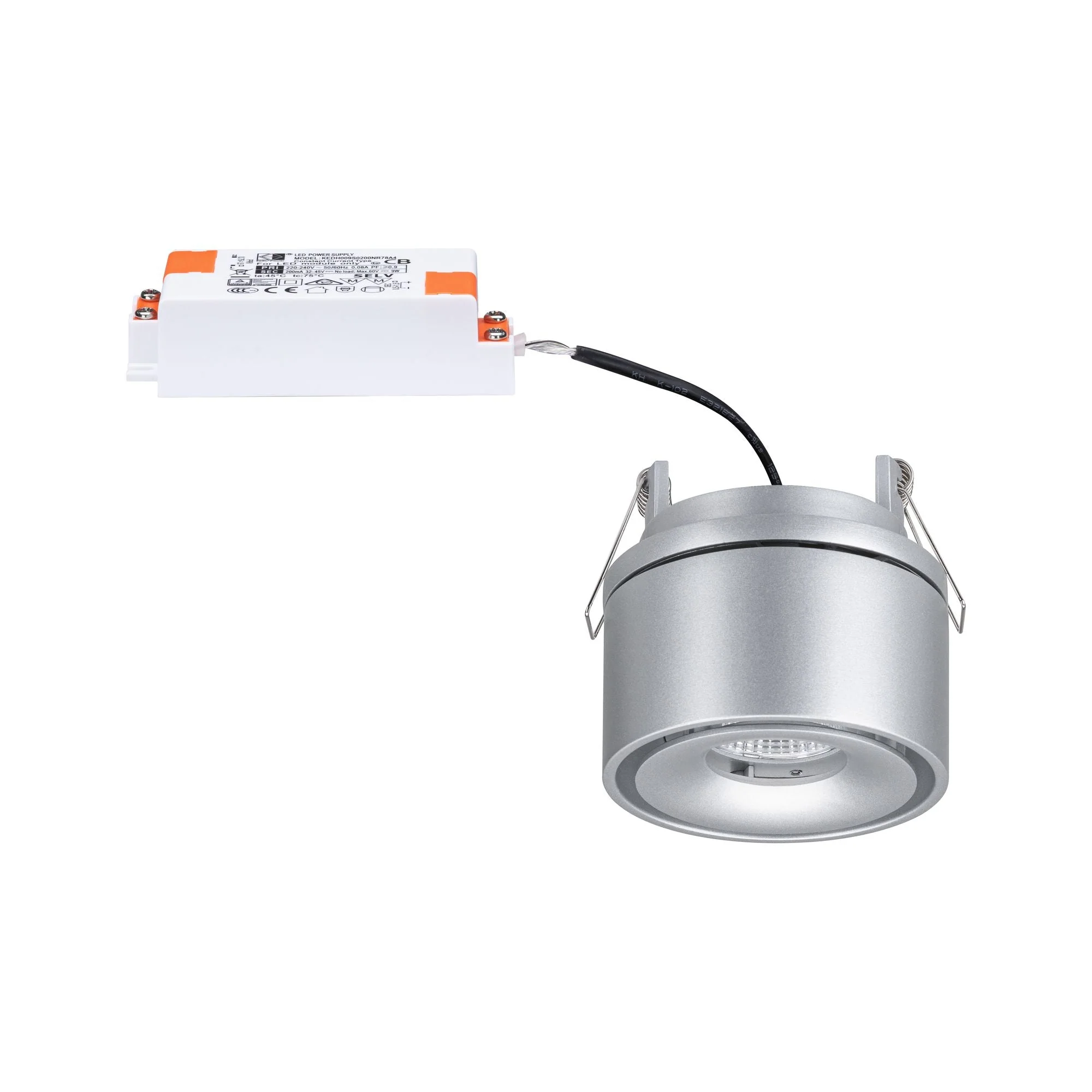 LED Einbauleuchte Spircle rund 78mm 8W 550lm 230V 3000K Chrom matt - Image 9