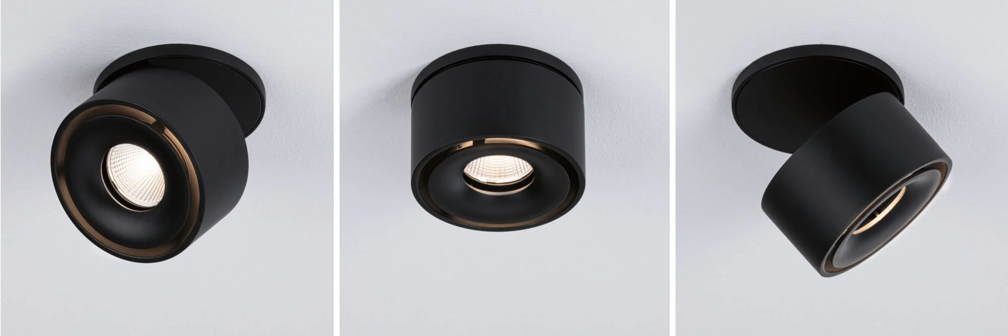 LED Einbauleuchte Spircle rund 78mm 8W 550lm 230V 3000K Schwarz matt - Image 4