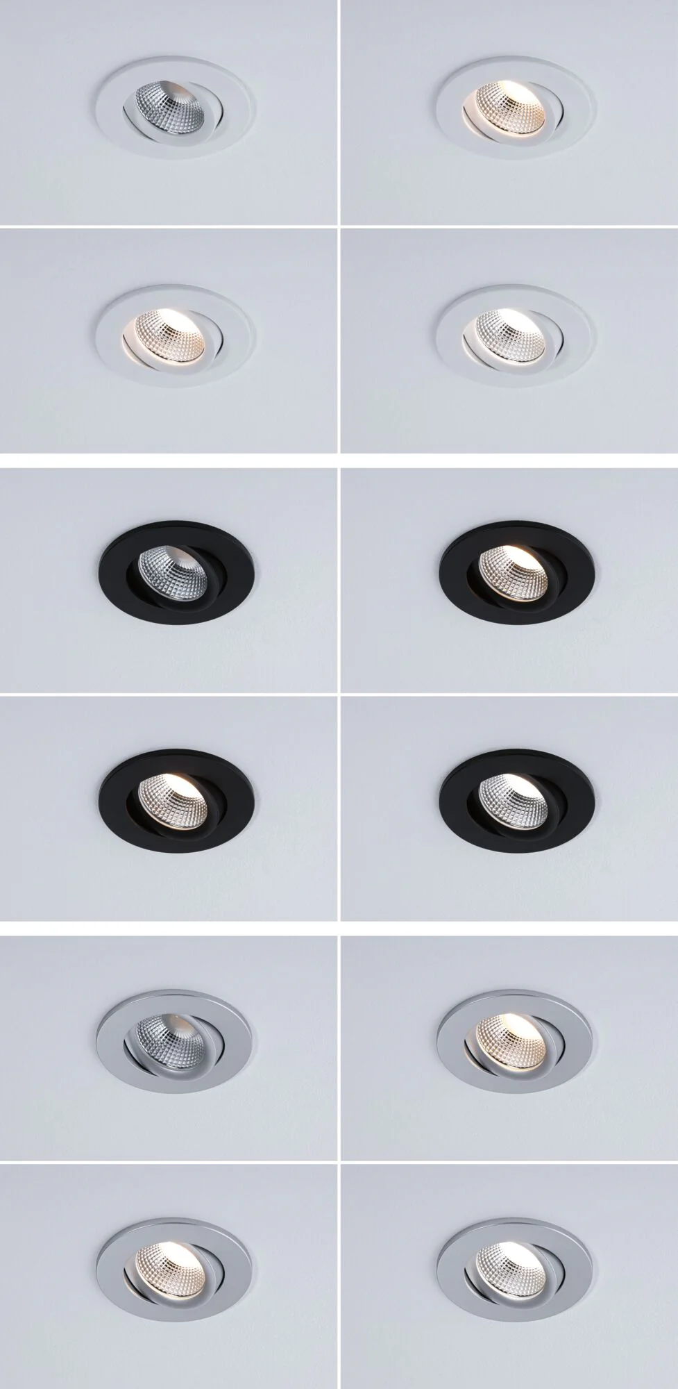 LED Einbauleuchte White Select Viona IP65 rund 85mm 25° 6W 520lm 230V 2700 - 4000K Schwarz matt/Weiß matt/Chrom matt - Image 3