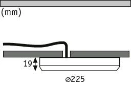 LED Einbaupanel 2in1 Cover-it rund 225mm 16,5W 1200lm 4000K Weiß matt - Image 3