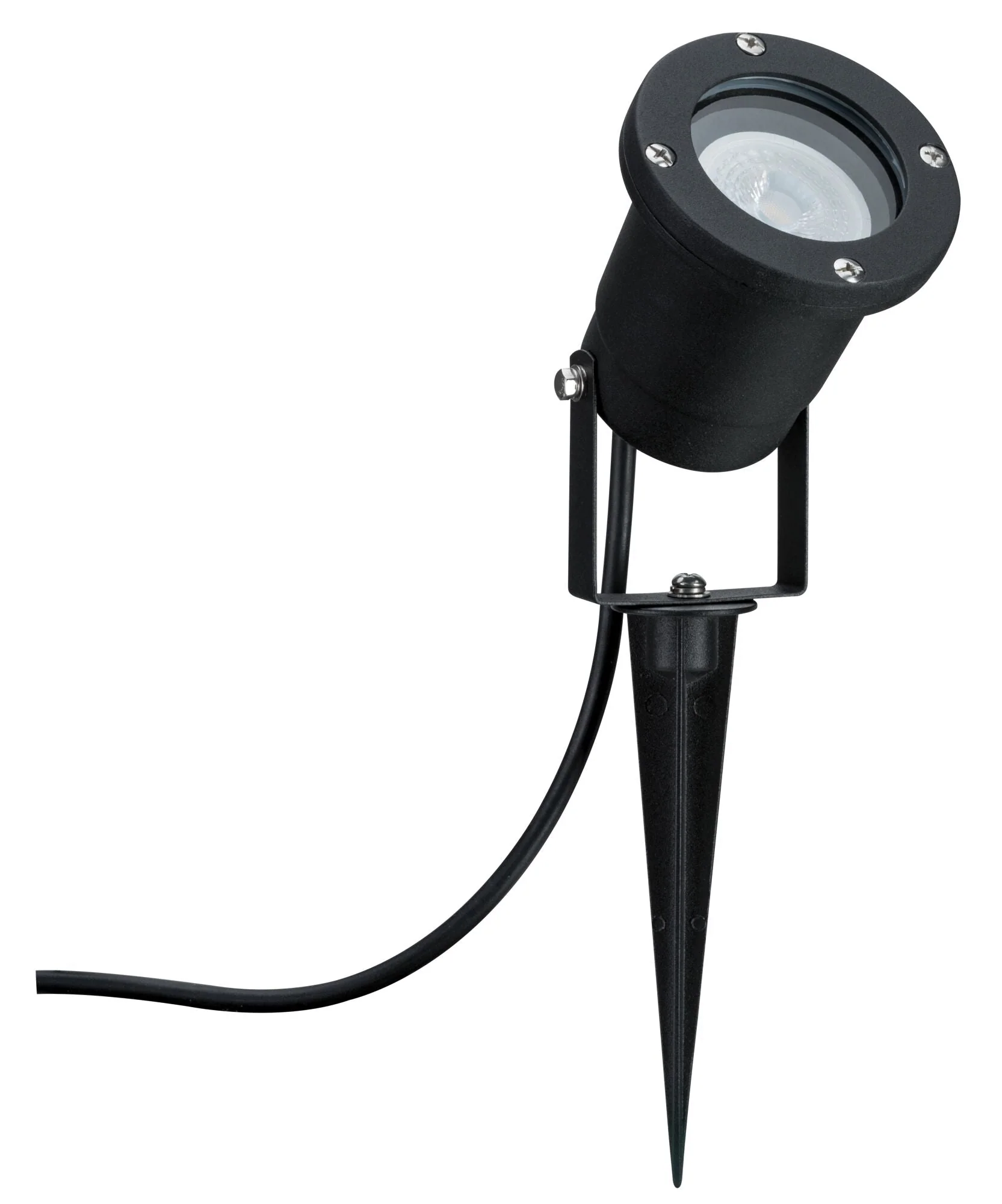 LED Gartenstrahler Goldlicht IP65 rund 92mm 2200K 4,3W 320lm 230V 38-38° Schwarz Metall - Image 5
