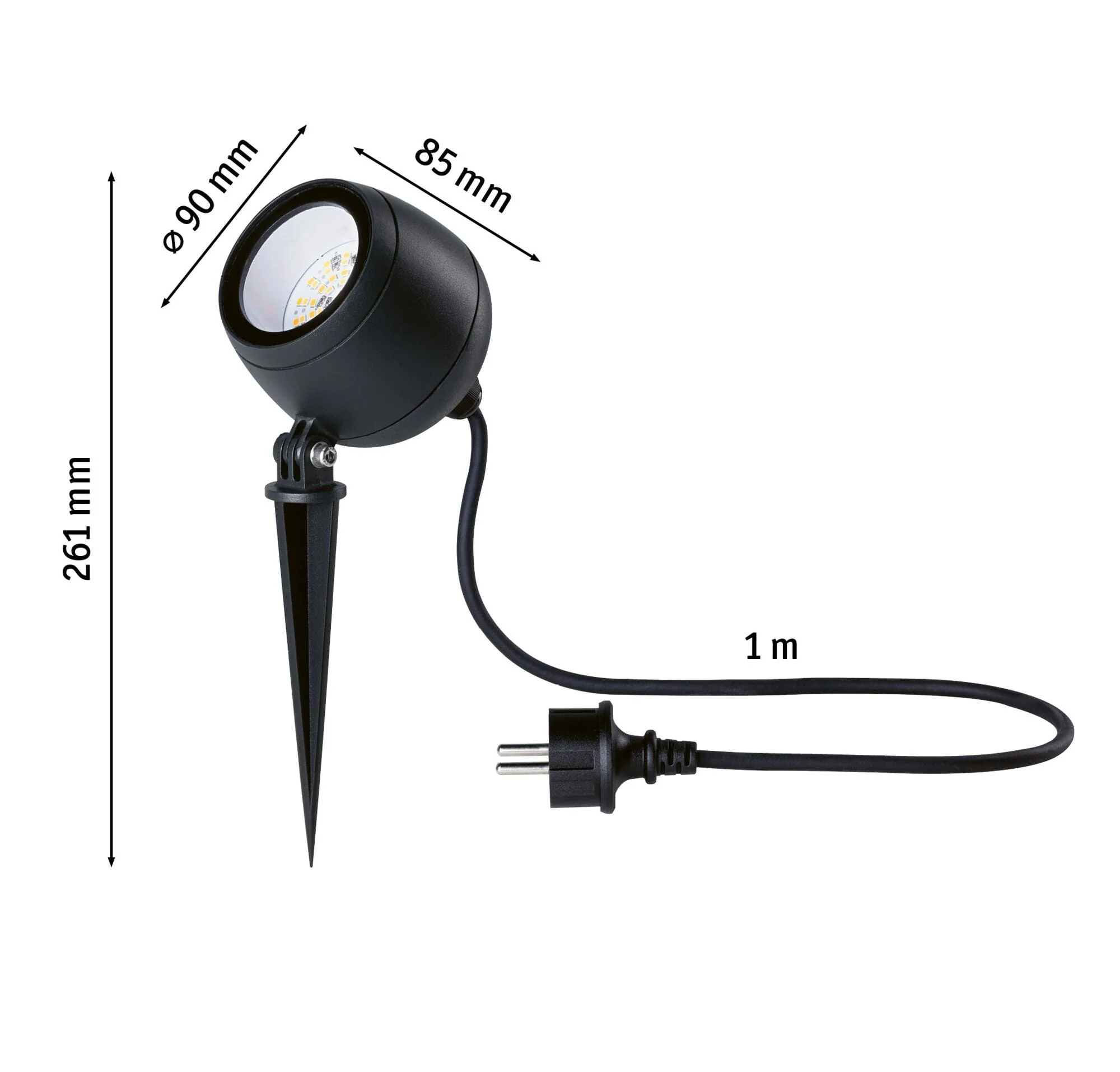 LED Gartenstrahler Kikolo insektenfreundlich IP65 90mm Tunable Warm 6,2W 400lm 230V 80° Anthrazit Kunststoff/Aluminium - Image 3