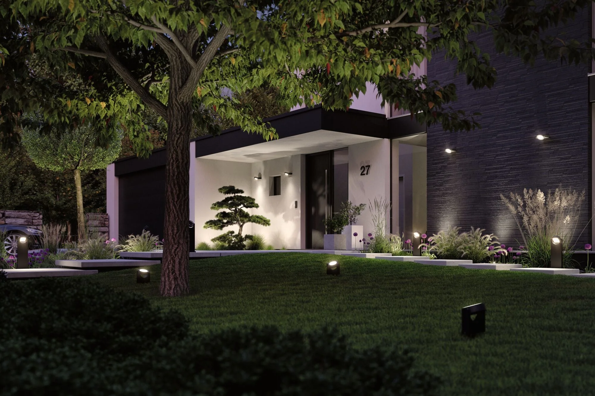 LED Gartenstrahler Swivea IP44 183x46mm 3000K 8W 460lm 230V Anthrazit Aluminium - Image 2