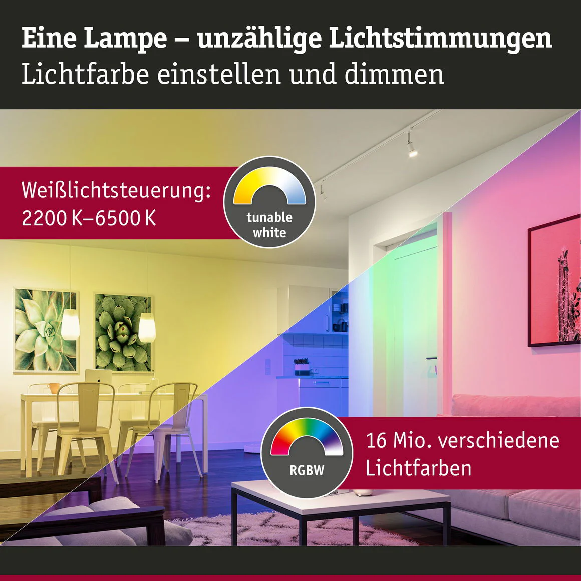 LED Kerze Smart Home Zigbee E14 470lm 5W RGBW+ dimmbar Matt - Image 5
