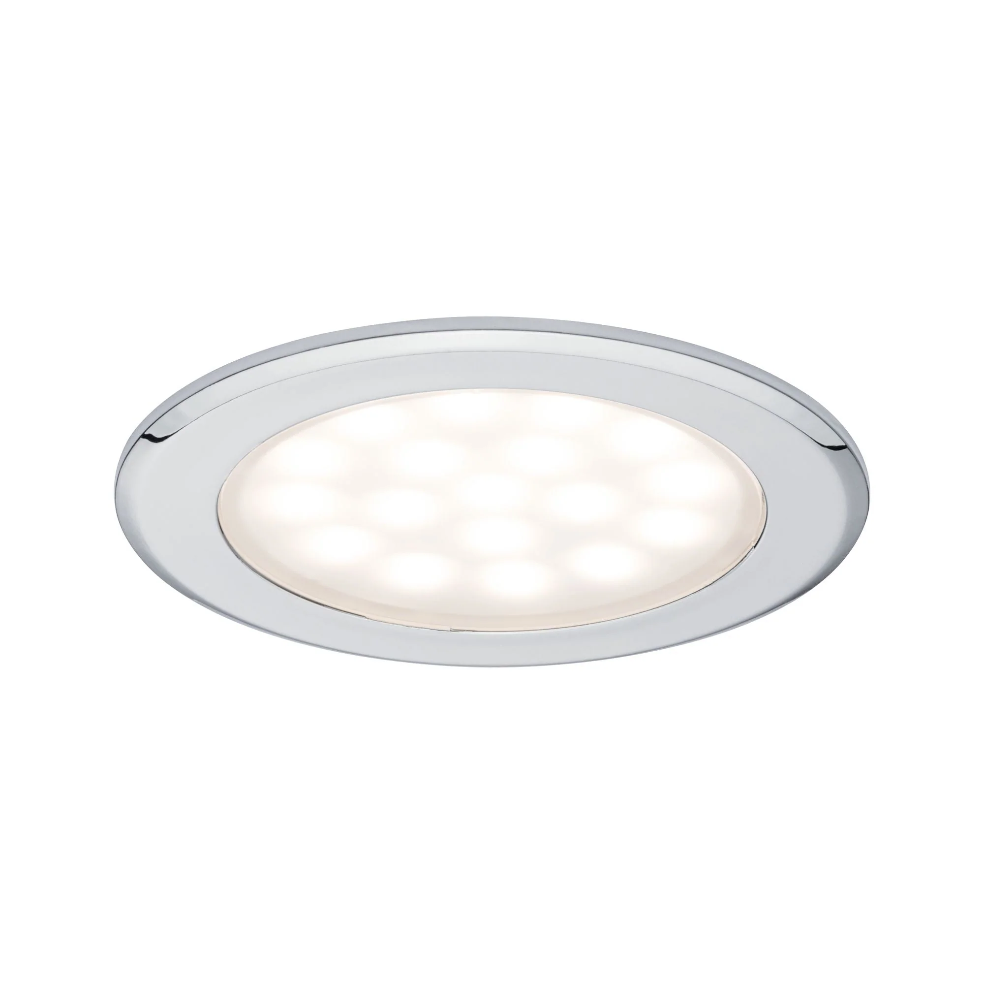 LED Möbeleinbauleuchten Spiegelschrank rund 65mm 2x2,5W 2x180lm 230/12V 3000K Chrom