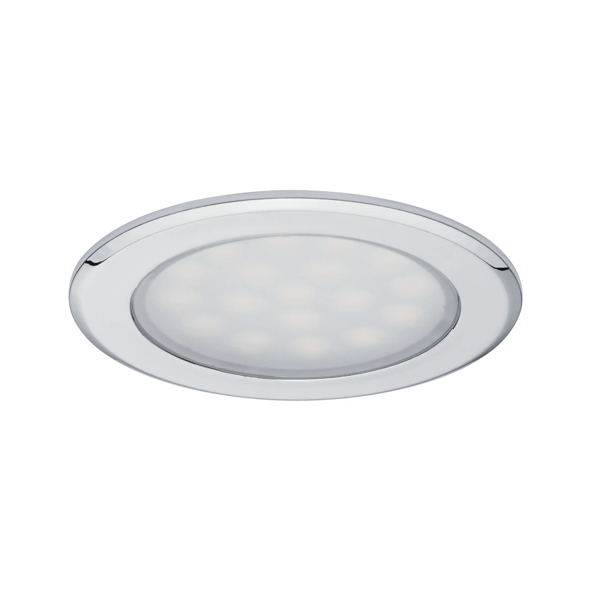 LED Möbeleinbauleuchten Spiegelschrank rund 65mm 2x2,5W 2x180lm 230/12V 3000K Chrom - Image 5