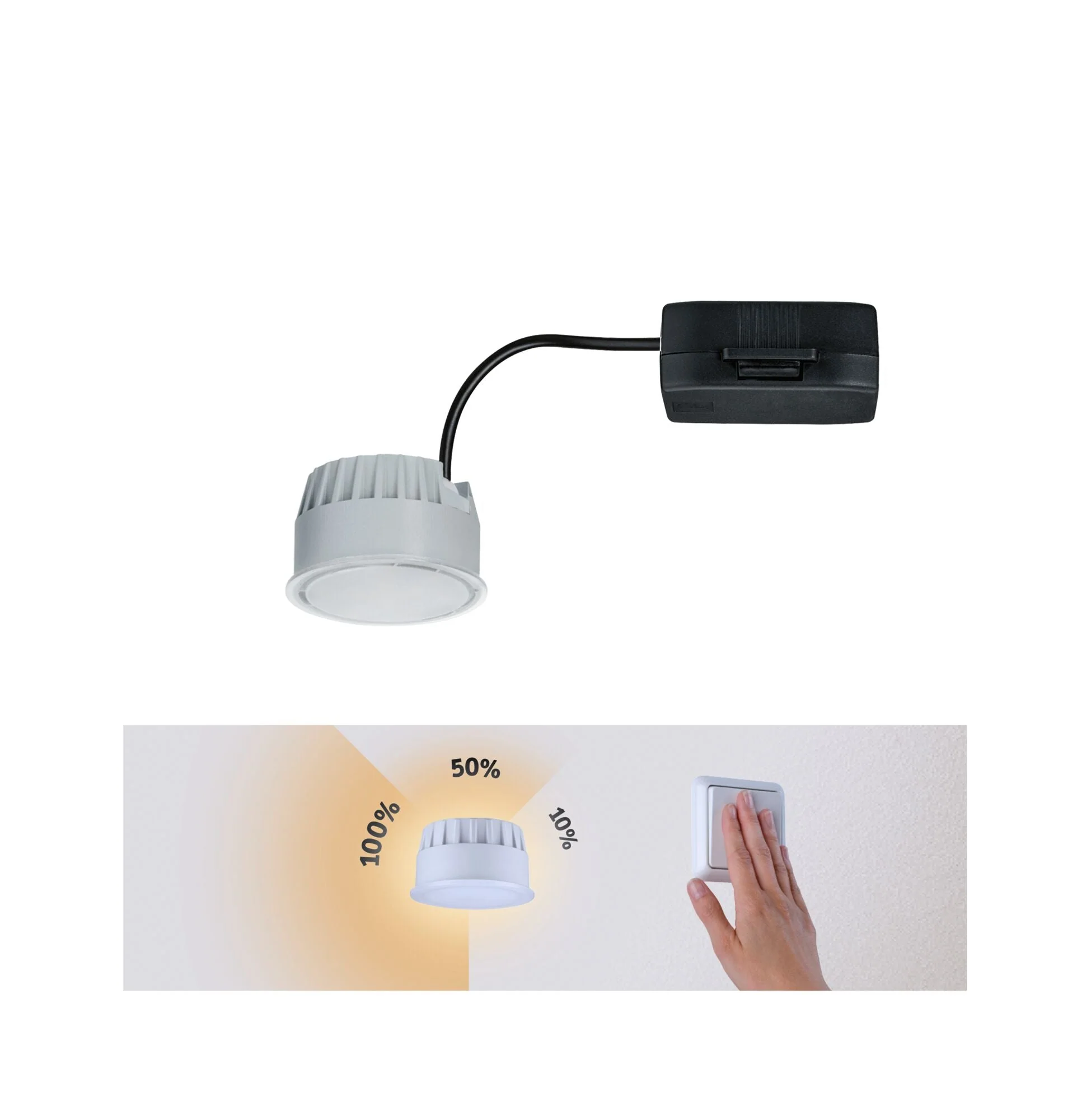 LED Modul Einbauleuchte Nova Coin rund 51mm Coin 6W 530lm 230V dimmbar 4000K Satin