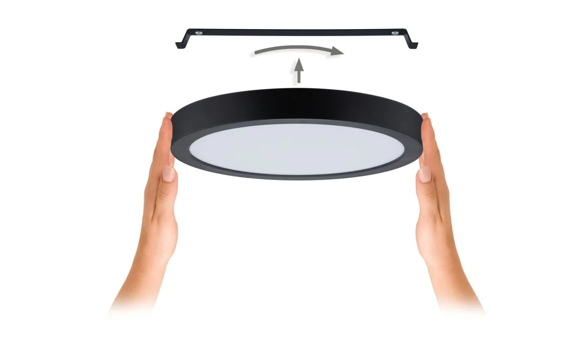 LED Panel Abia 2 White Select Dämmerungsgesteuerter Bewegungsmelder (HF) rund 400mm 16W 1400lm 2700 - 4000K Schwarz - Image 7