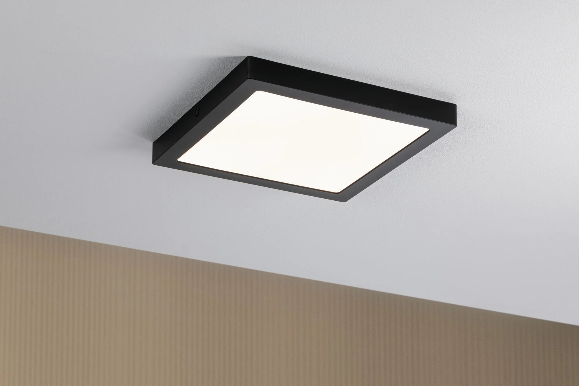 LED Panel Abia eckig 300x300mm 22W 2.700K Schwarz matt Deckenlampe - Image 2