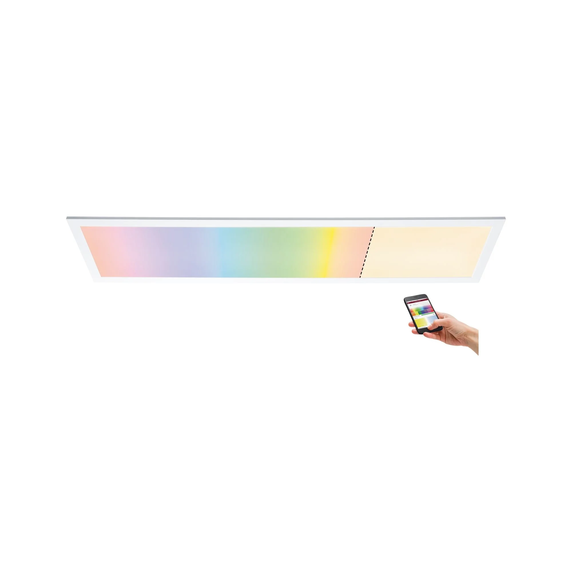 LED Panel Amaris SmartHome Zigbee 1200x300mm 35 W Weiß matt RGBW Farbwechsel Einbaustrahler