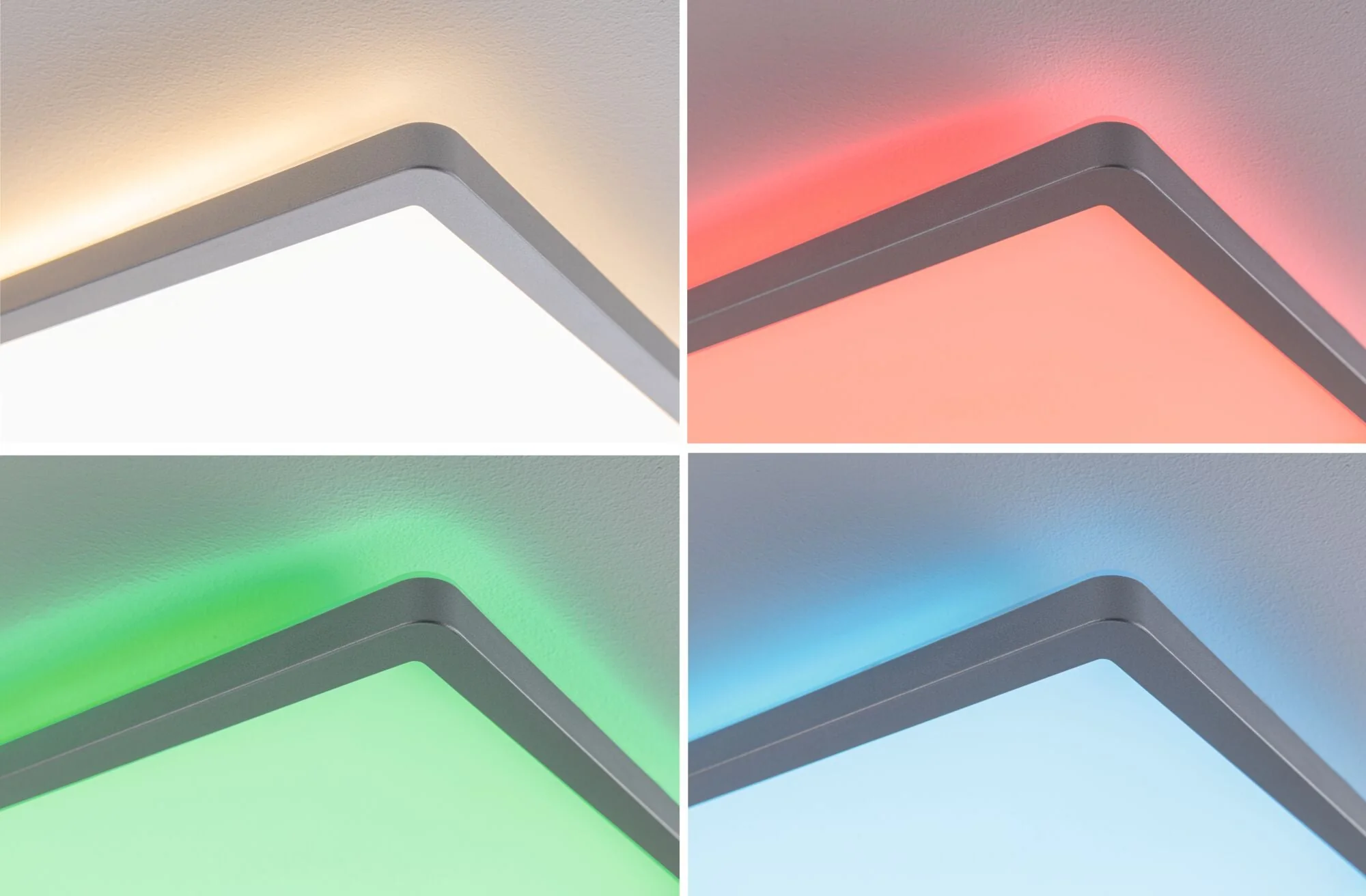 LED Panel Atria Shine Backlight eckig 580x200mm 20W 2000lm RGBW Chrom matt dimmbar - Image 4
