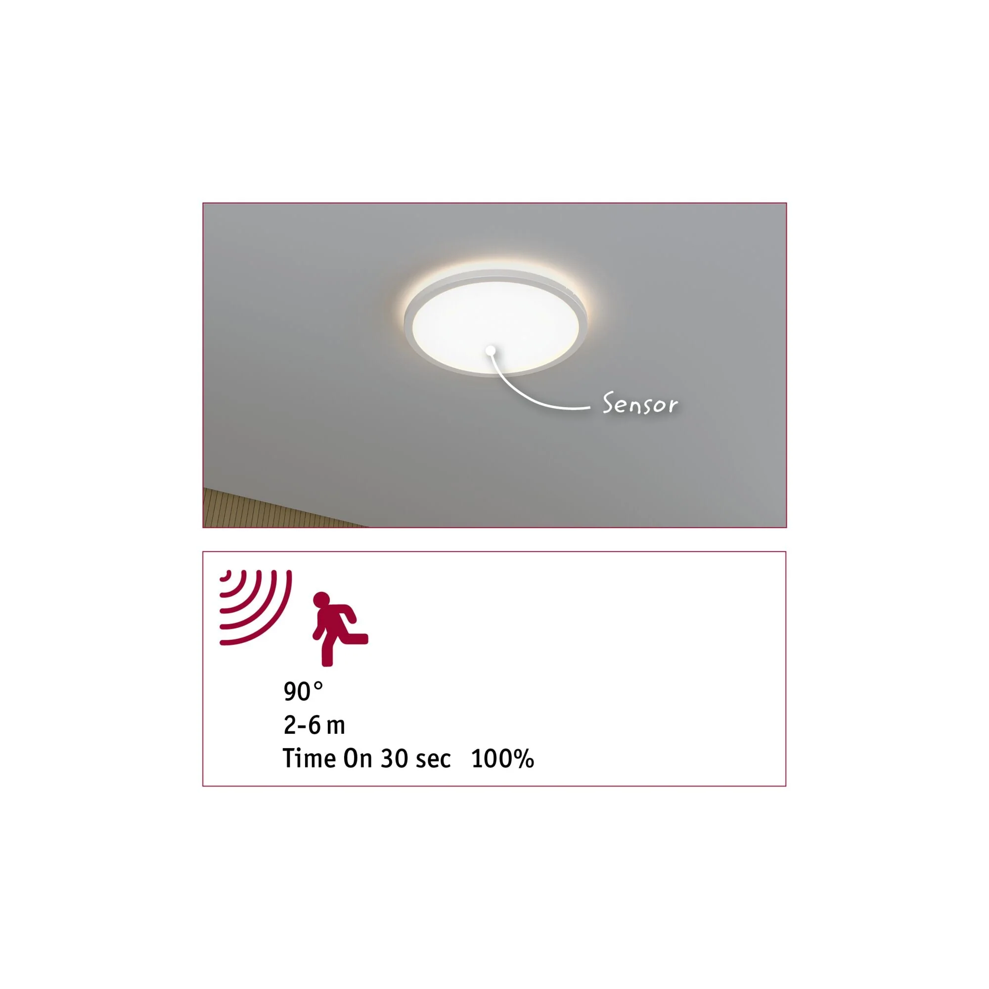 LED Panel Atria Shine Backlight IP44 rund 293mm 16W 1600lm 4000K Weiß - Image 4
