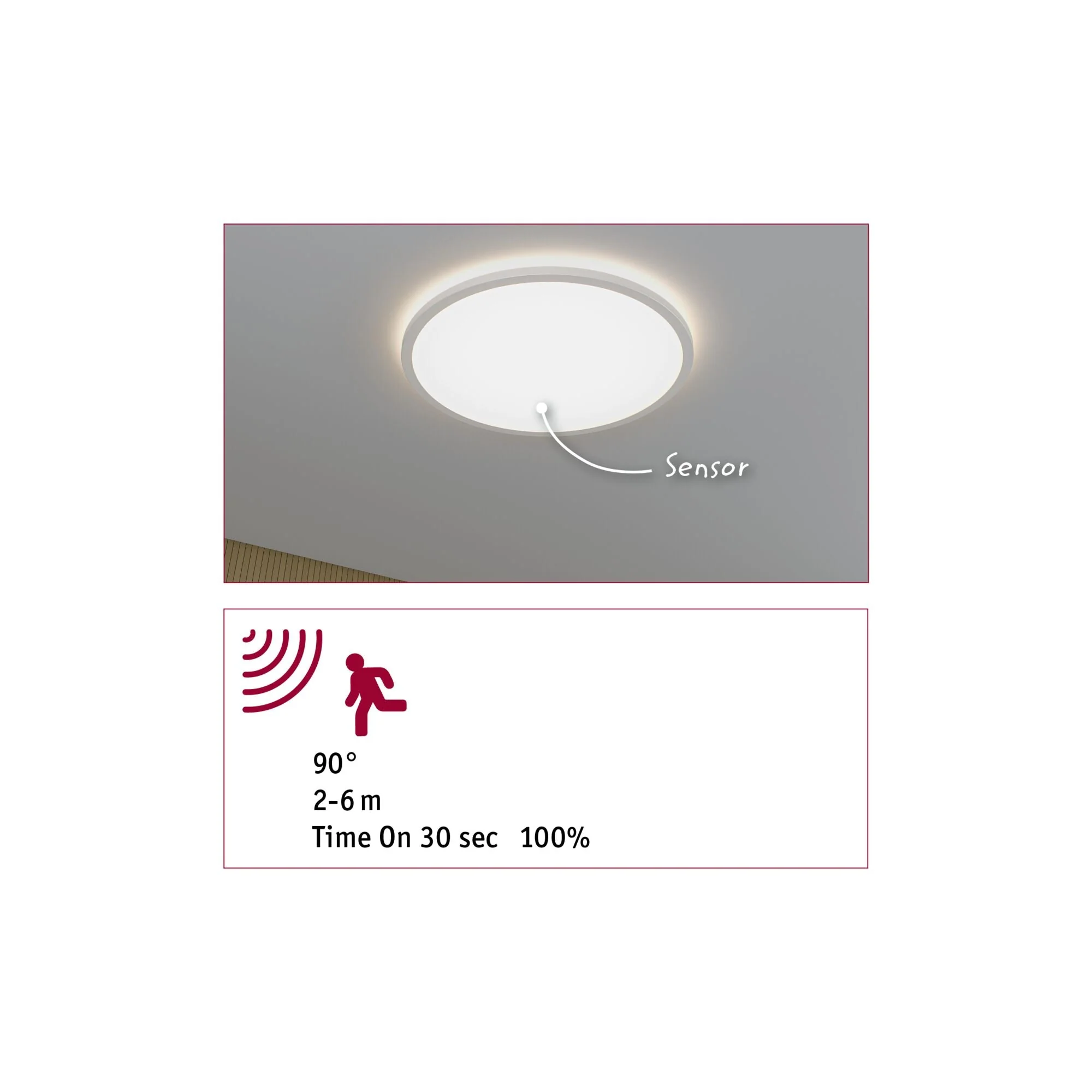 LED Panel Atria Shine Backlight IP44 rund 420mm 22W 2300lm 4000K Weiß - Image 4
