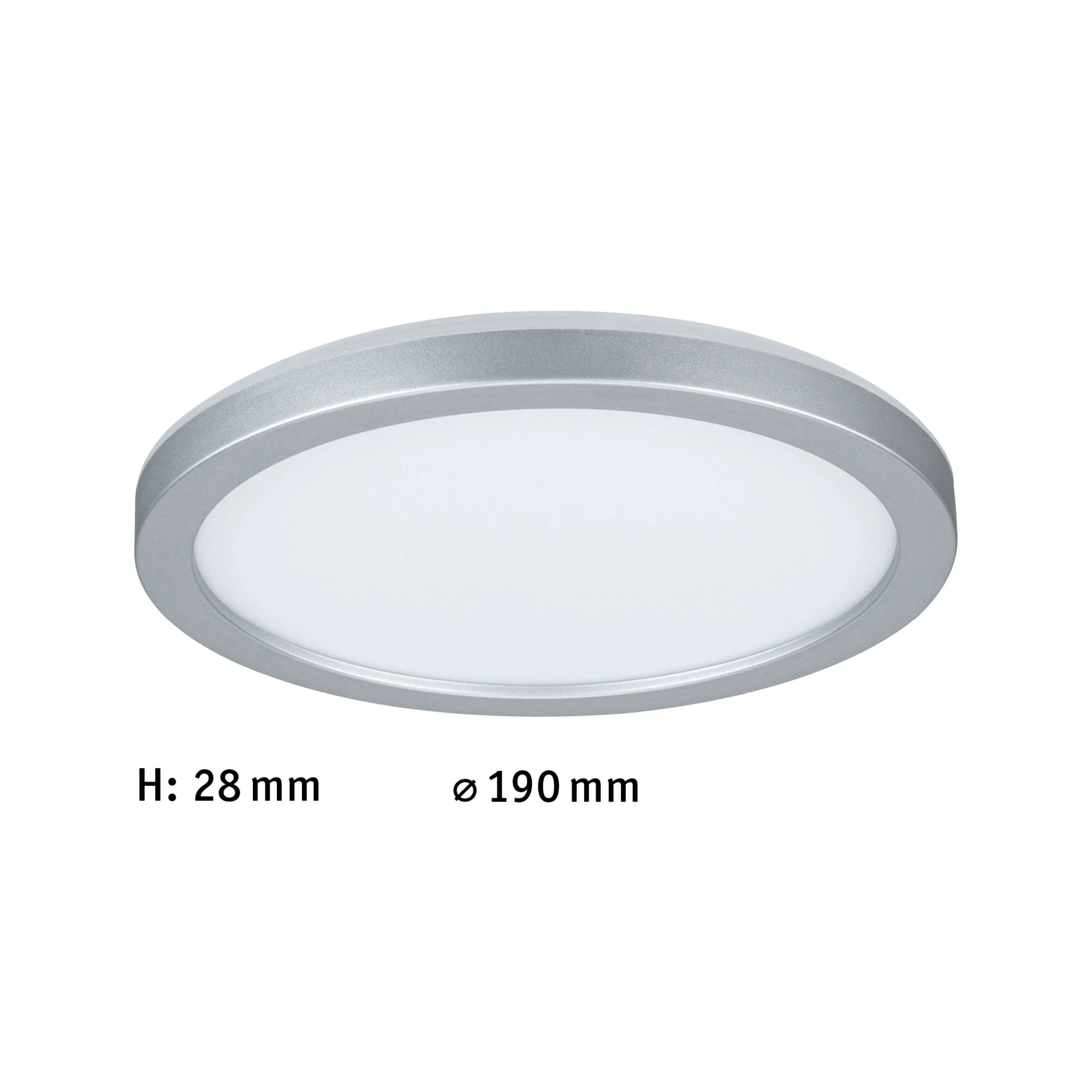 LED Panel Atria Shine Backlight rund 190mm 11,2W 850lm 3000K Chrom matt - Image 2