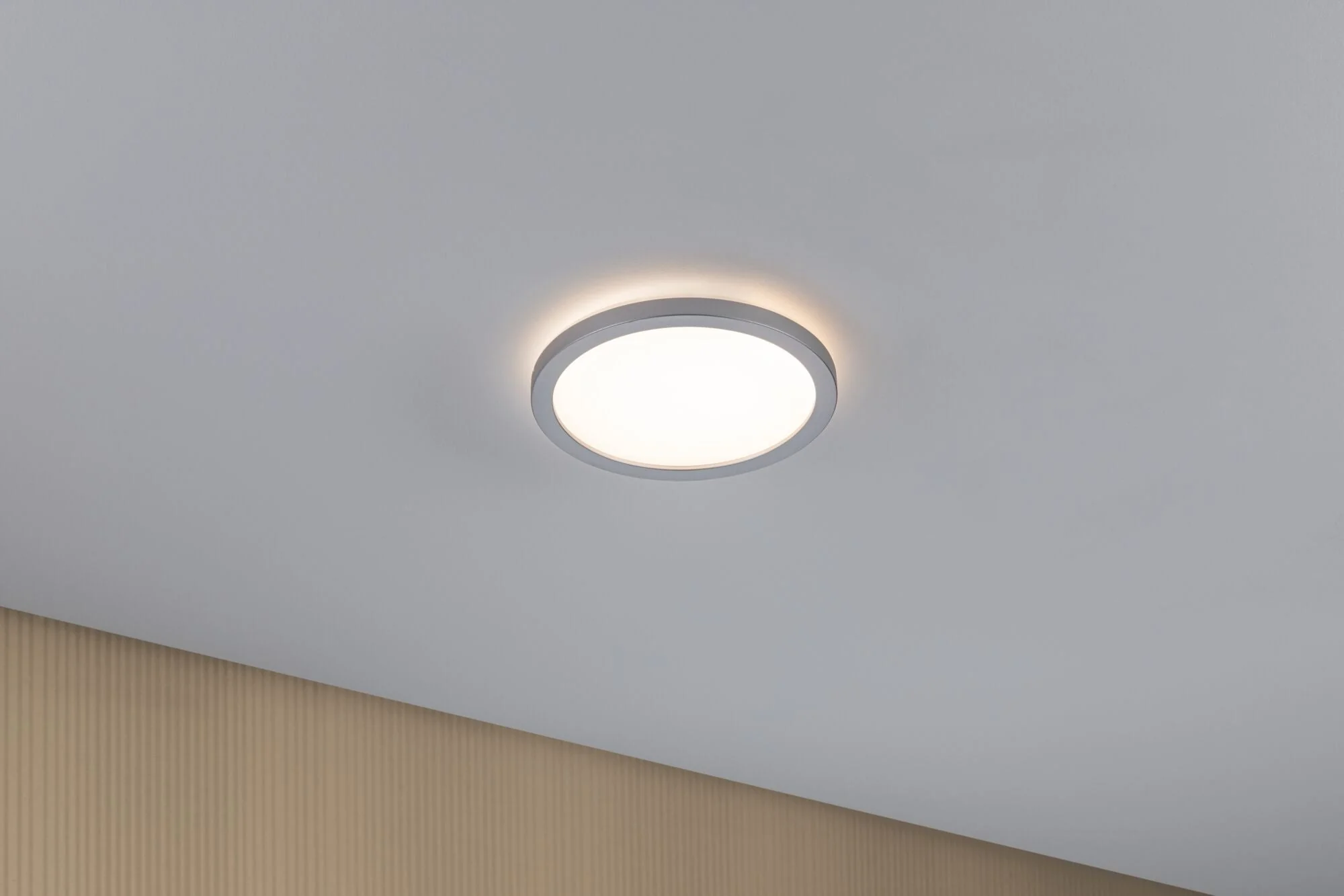 LED Panel Atria Shine Backlight rund 190mm 11,2W 850lm 3000K Chrom matt - Image 3