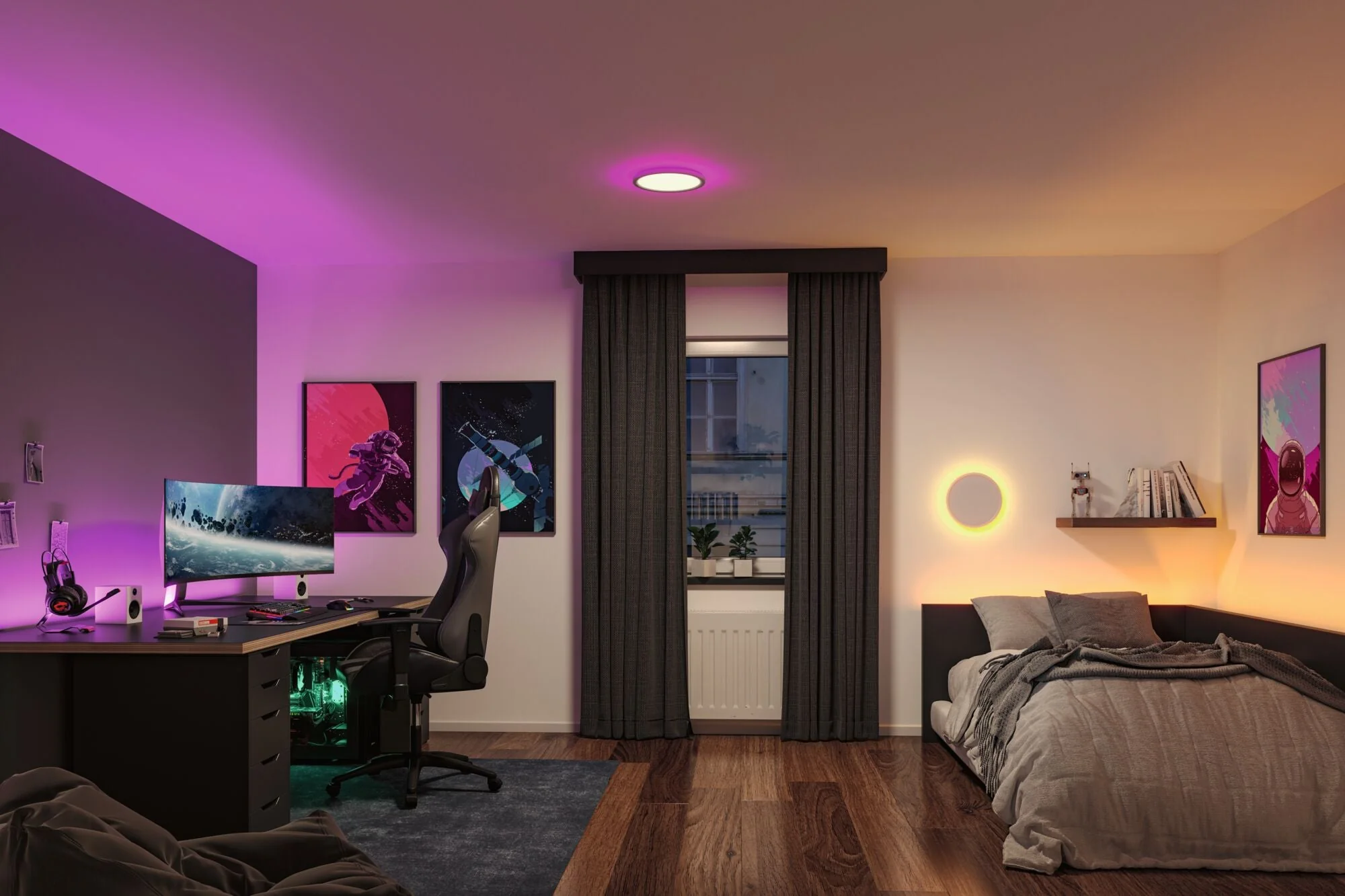 LED Panel Atria Shine rund 290mm 192W 1500lm RGB+ Weiß dimmbar - Image 2
