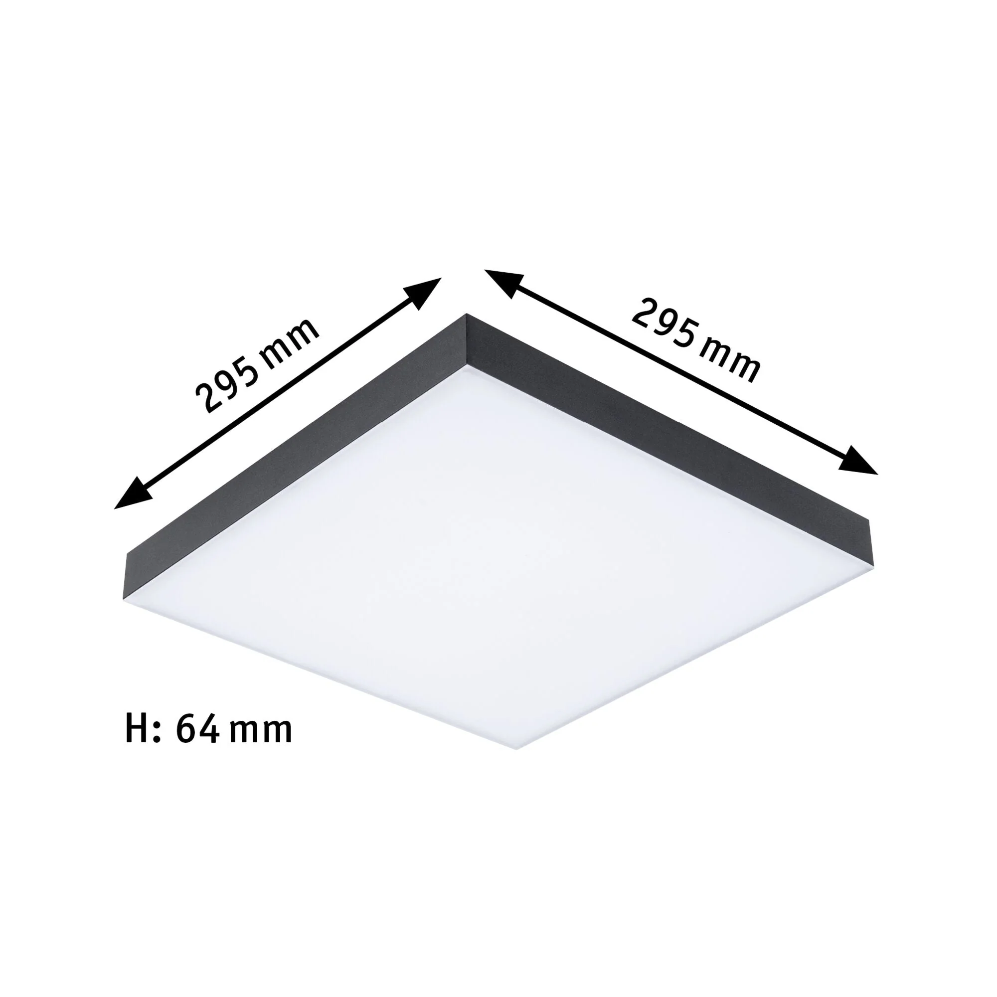 LED Panel Velora Rainbow dynamicRGBW eckig 295x295mm 13,2W 1140lm RGB+ Schwarz dimmbar - Image 3