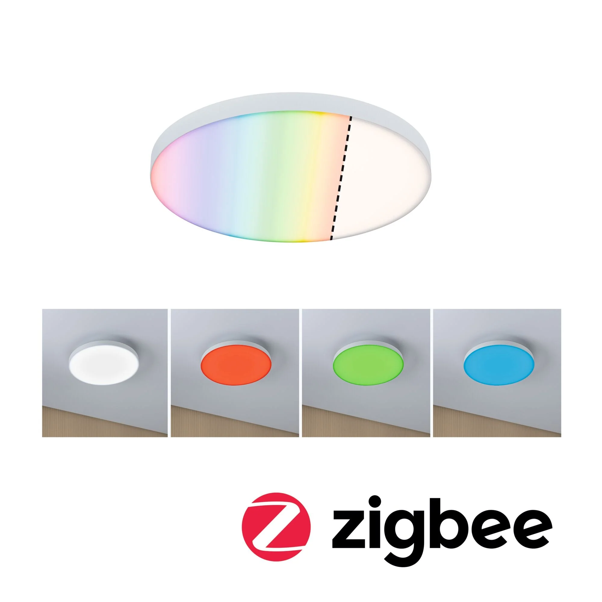 LED Panel Velora rund 300mm 16,5W 1600lm RGBW+ Weiß dimmbar