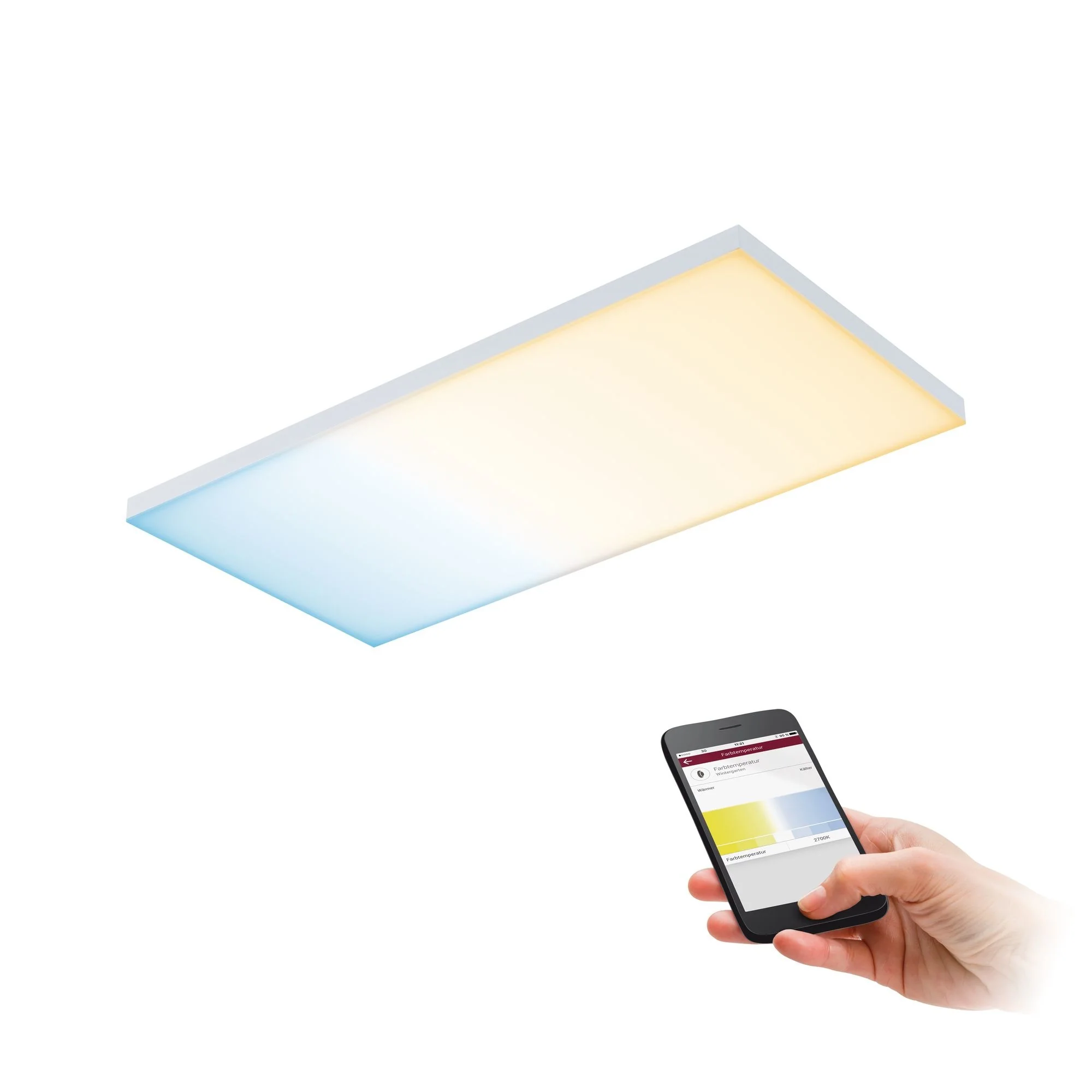 LED Panel Velora SmartHome Zigbee 600x300mm 15,5 W Weiß matt Tunable White Wandlampe