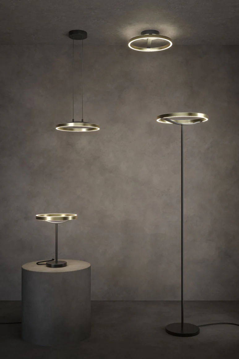 LED Pendelleuchte 3-Step-Dim Melira 2700K 1690lm 24W Schwarz matt/Gold - Image 4