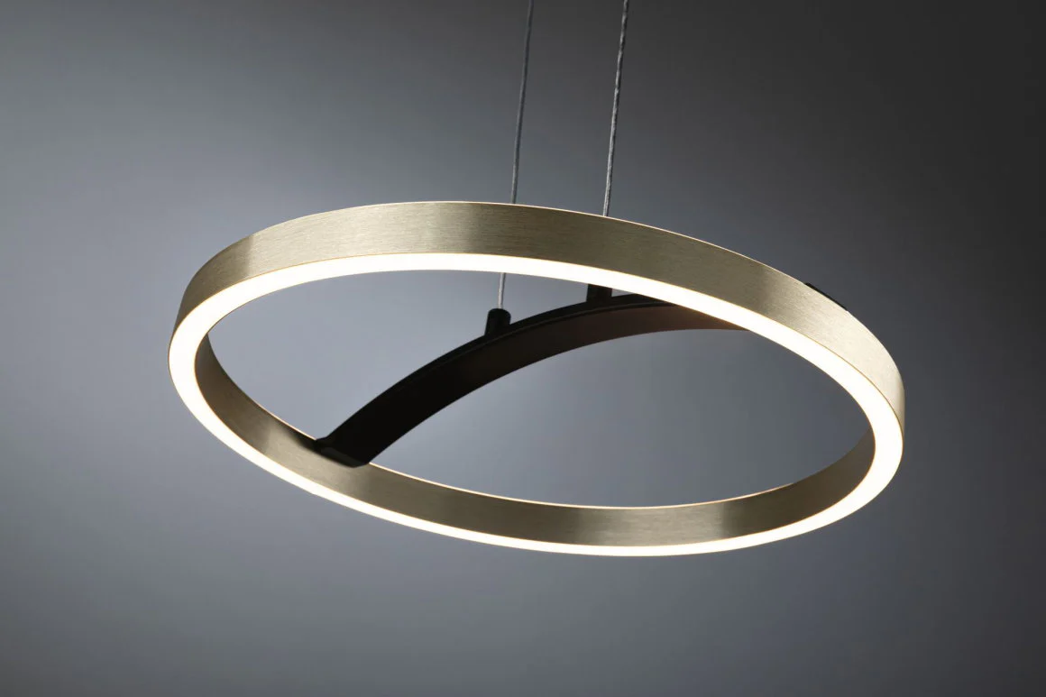 LED Pendelleuchte 3-Step-Dim Melira 2700K 1690lm 24W Schwarz matt/Gold - Image 5