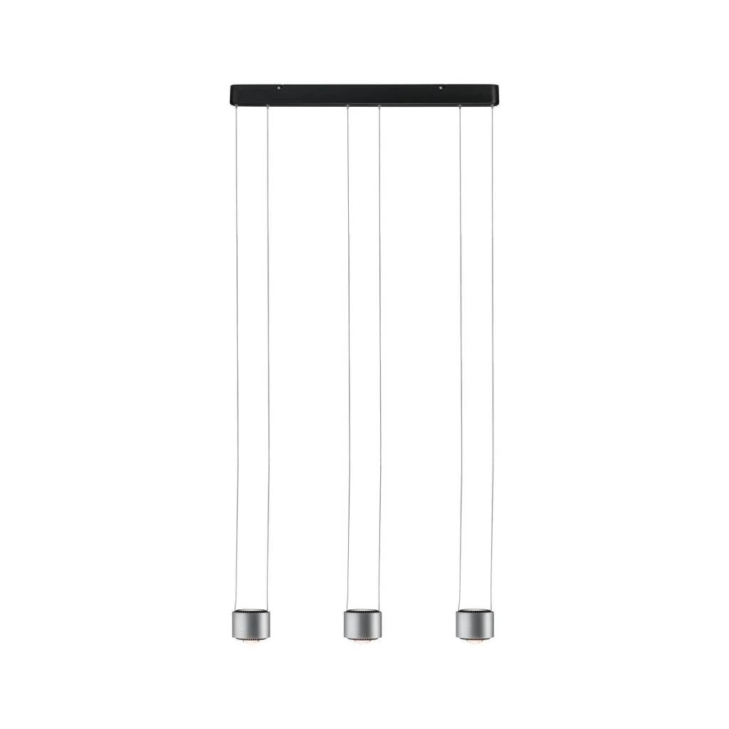 LED Pendelleuchte Aldan 3-flammig 3x9W Schwarz/Alu gebürstet dimmbar Pendelleuchte - Image 3