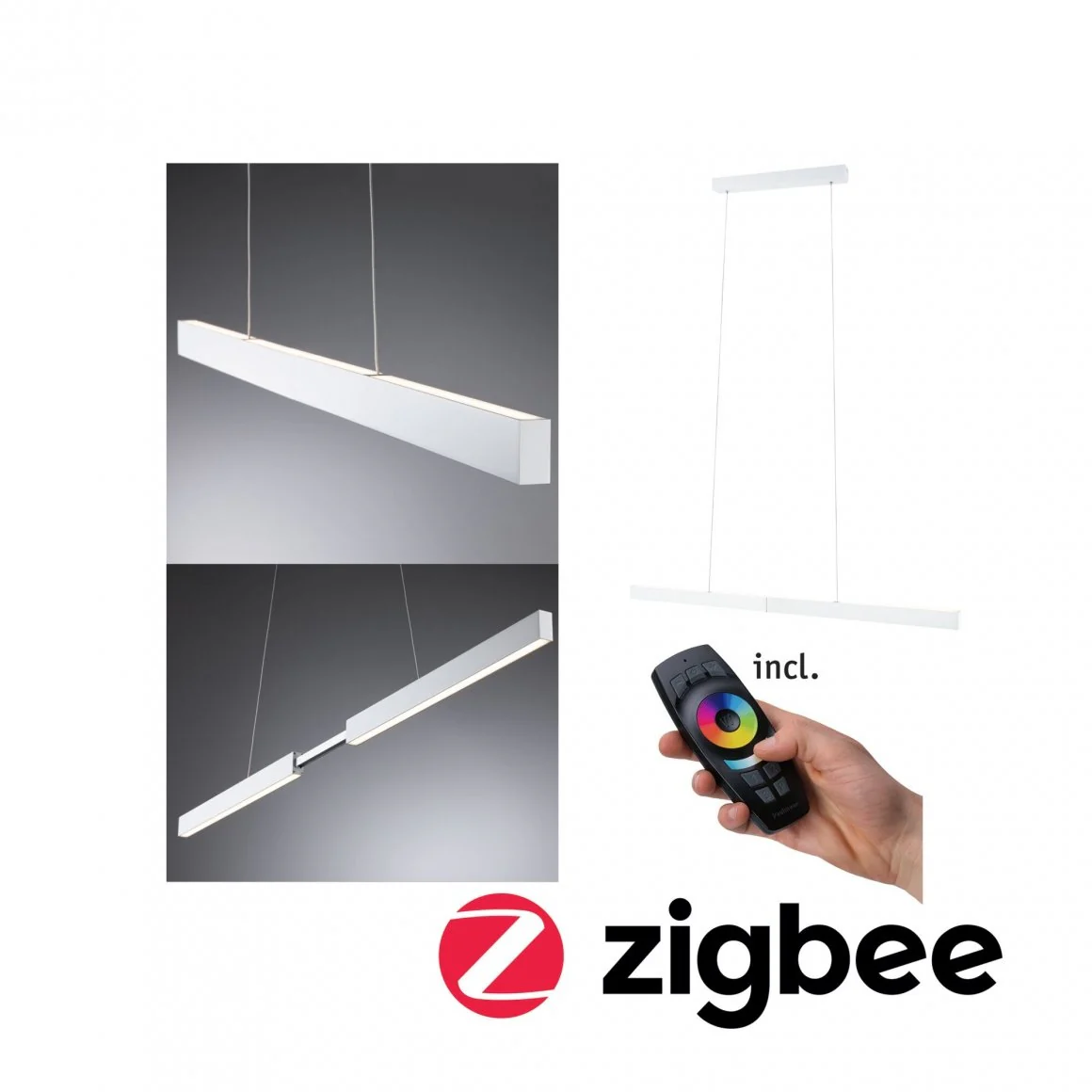 LED Pendelleuchte Aptare 2700K 2.050lm / 2.050lm 2x18 / 1x18W Weiß matt dimmbar