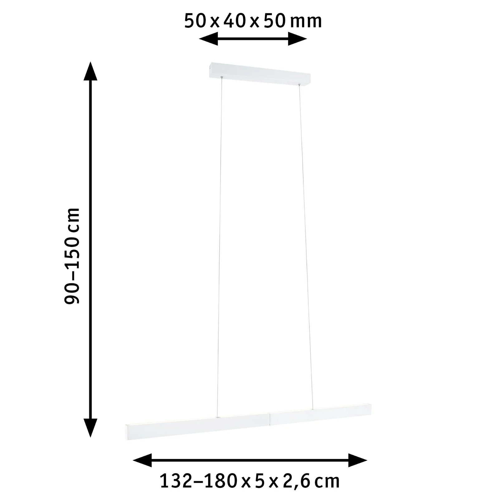 LED Pendelleuchte Aptare 2700K 2.050lm / 2.050lm 2x18 / 1x18W Weiß matt dimmbar - Image 3