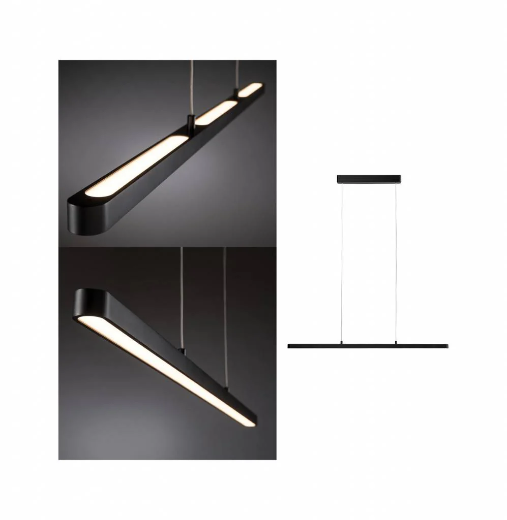 LED Pendelleuchte Lento 42W - schwarz - dimmbar - höhenverstellbar