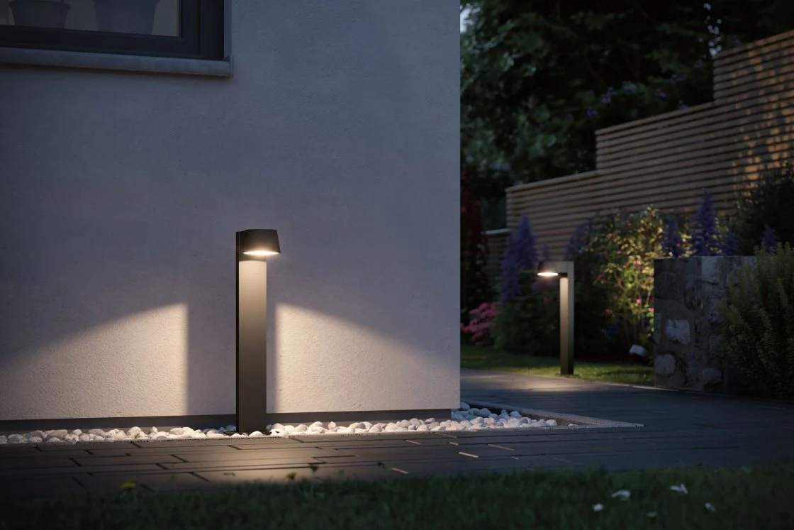 LED Pollerleuchte Capea IP44 500mm 3000K 6W 500lm 230V Grau Aluminium - Image 3