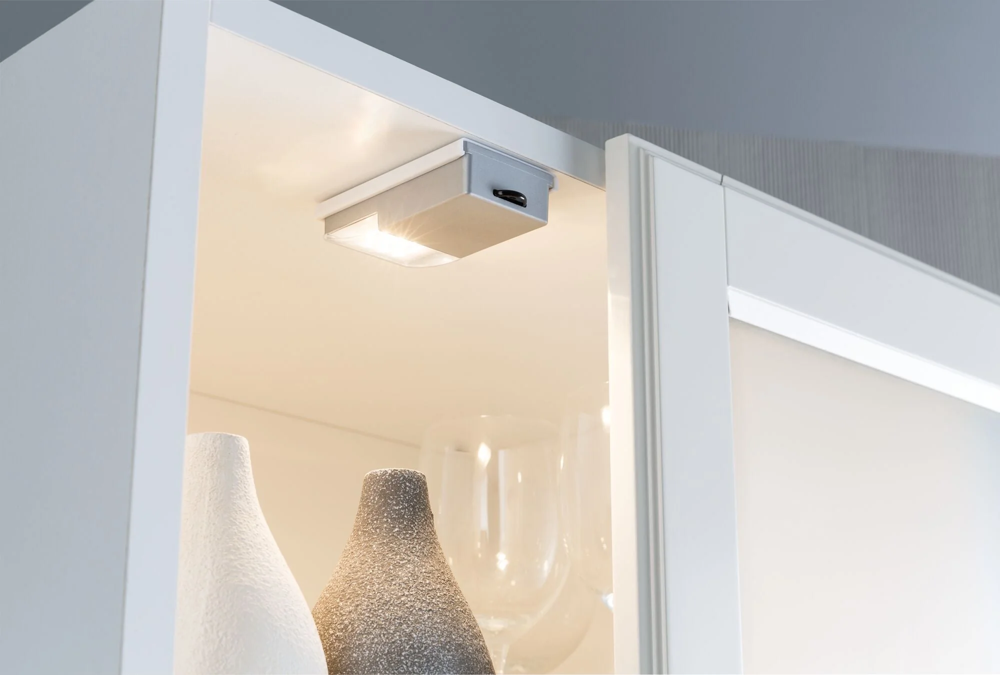 LED Schrankleuchte SnapLED 53x95mm 25lm 2700K Silber - Image 4