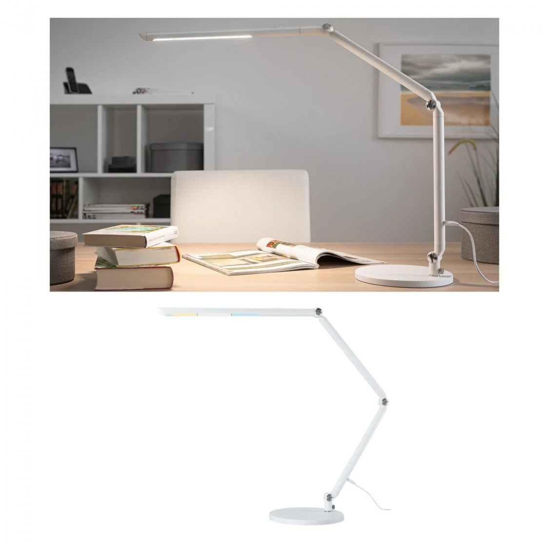 LED Schreibtischleuchte FlexBar  White Switch 1000lm 9,5W Weiß Tischleuchte - Image 3