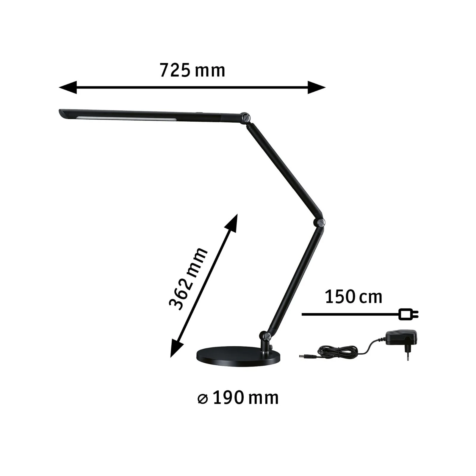 LED Schreibtischleuchte FlexBar White Switch 1000lm 9,5W Tischleuchte - Image 4