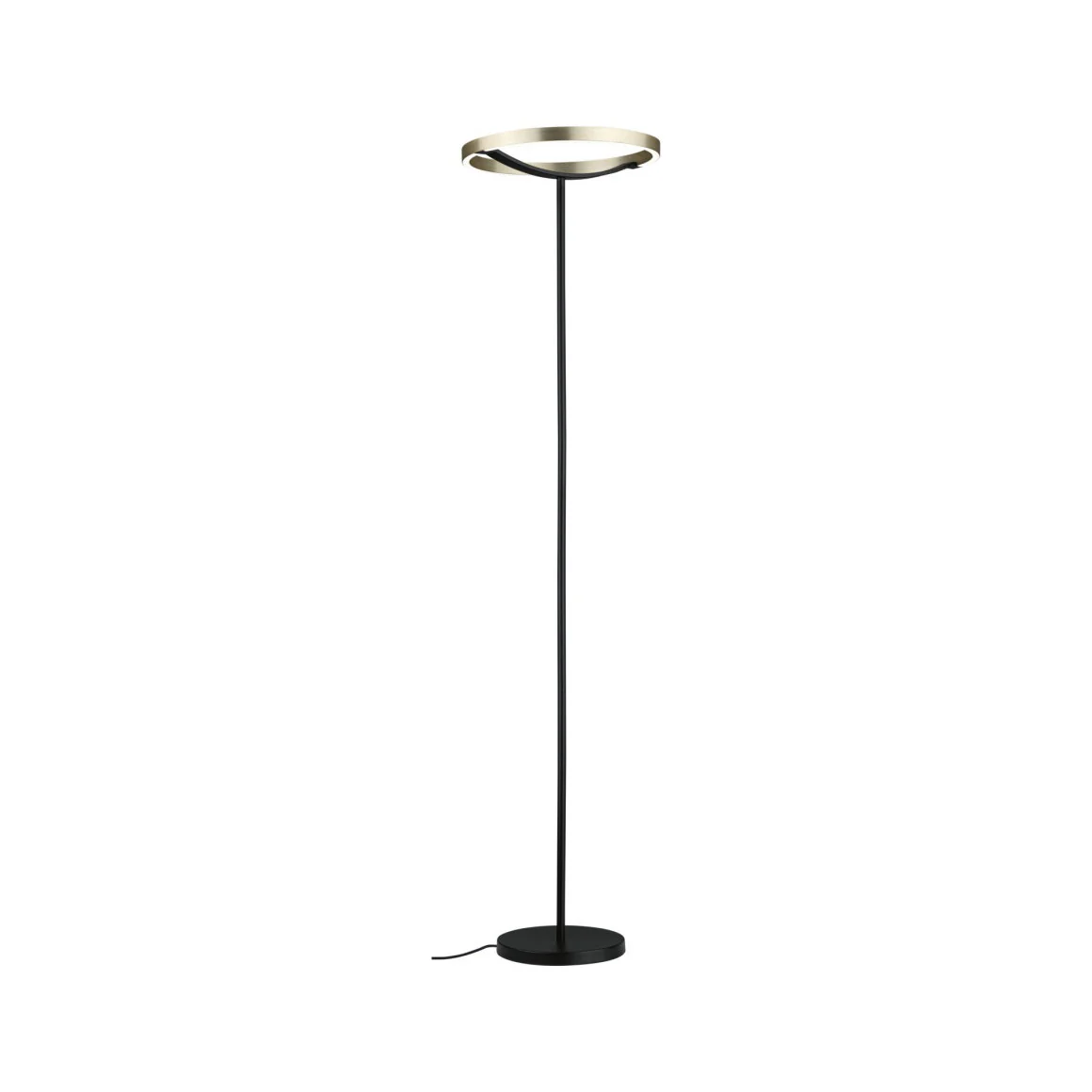 LED Stehleuchte 3-Step-Dim Melira 2700K 1570mm 1025lm 17,5W Schwarz matt/Gold - Image 2