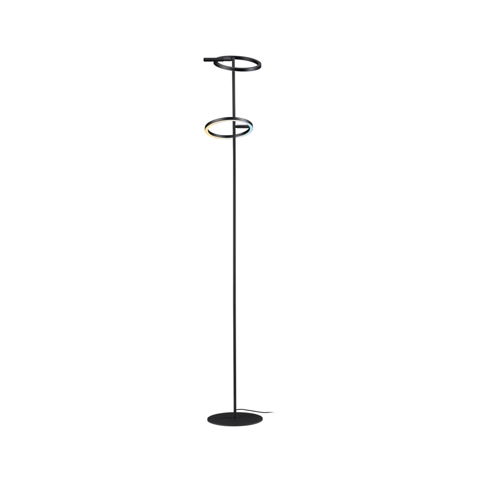LED Stehleuchte Odila Tunable White 2x1200lm 2x10,4W Schwarz matt, Chrom