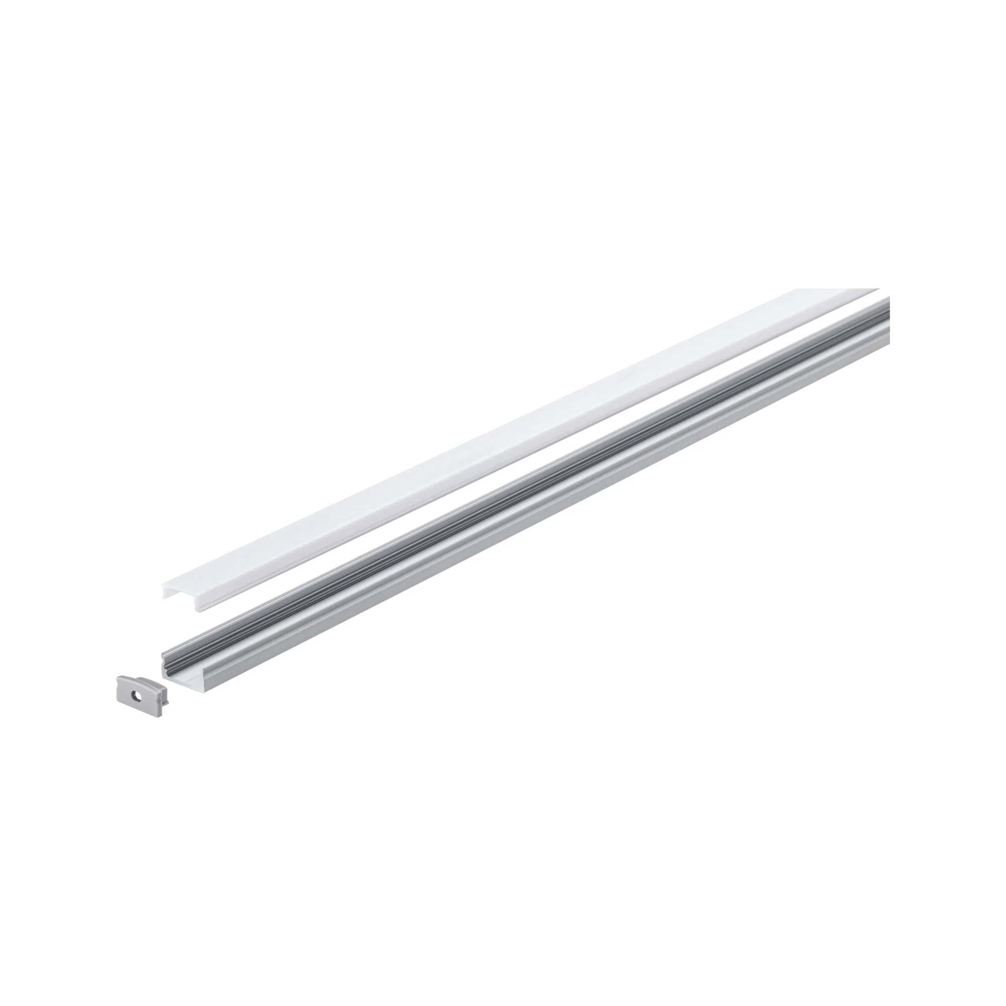 LED Strip Profil Base  Weißer Diffusor 1m Alu eloxiert/Satin - Image 3