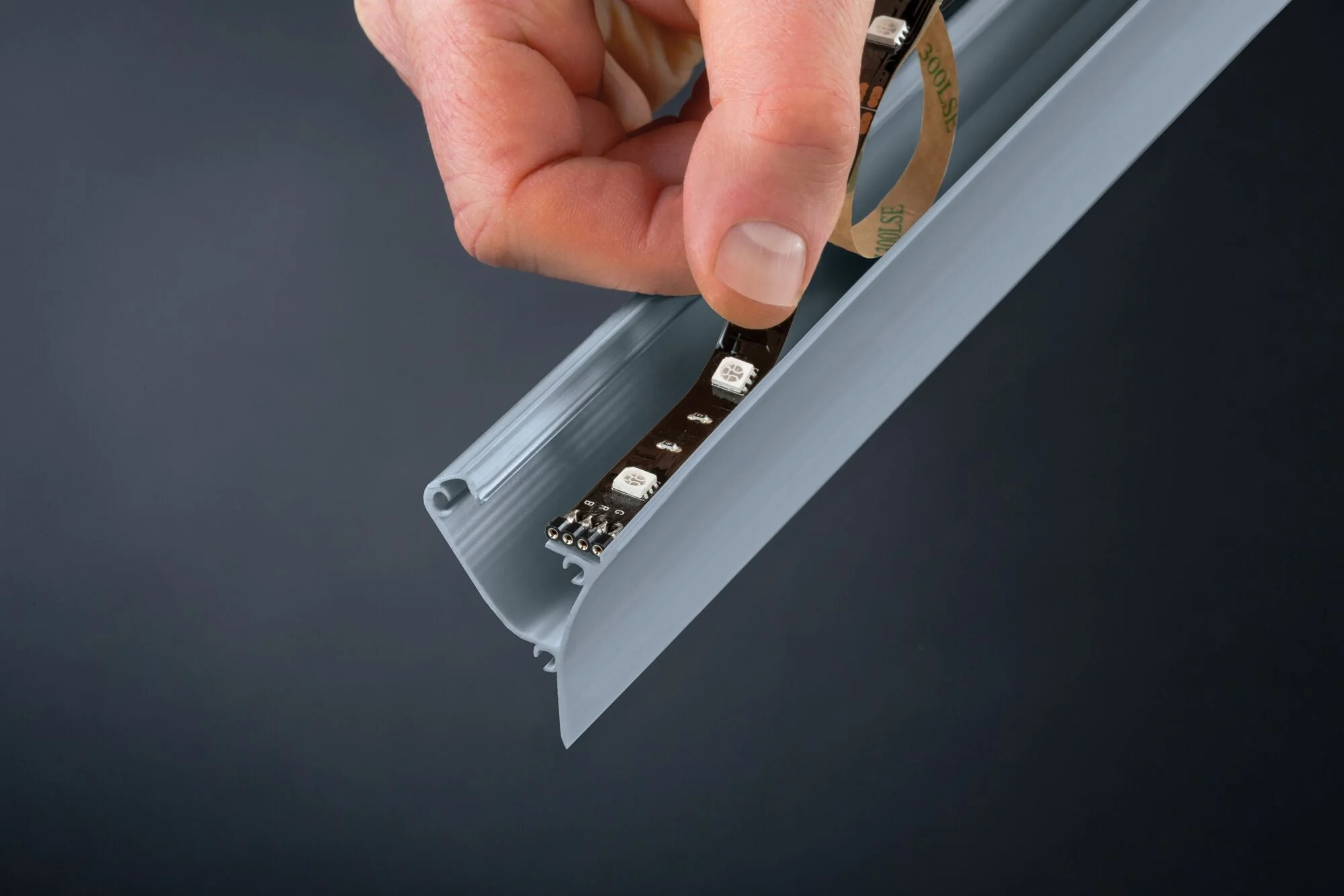 LED Strip Profil Corner 1m Grau - Image 5