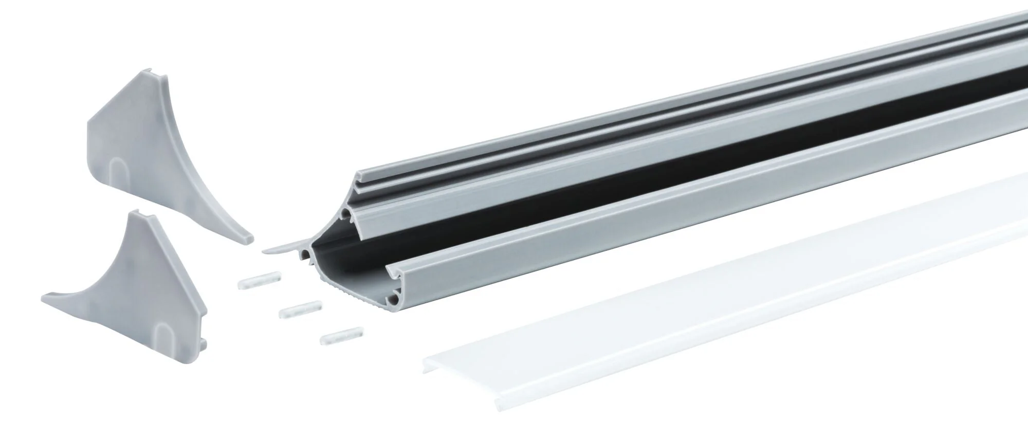 LED Strip Profil Corner 1m Grau - Image 6