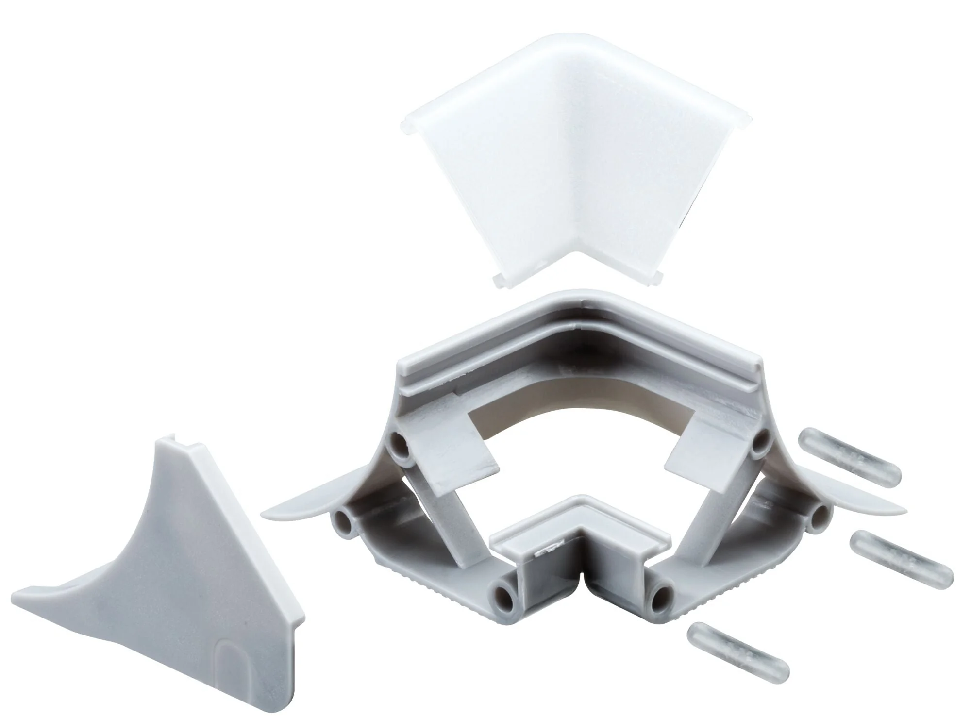 LED Strip Profil Corner Outside Edge 2er Pack Grau - Image 3