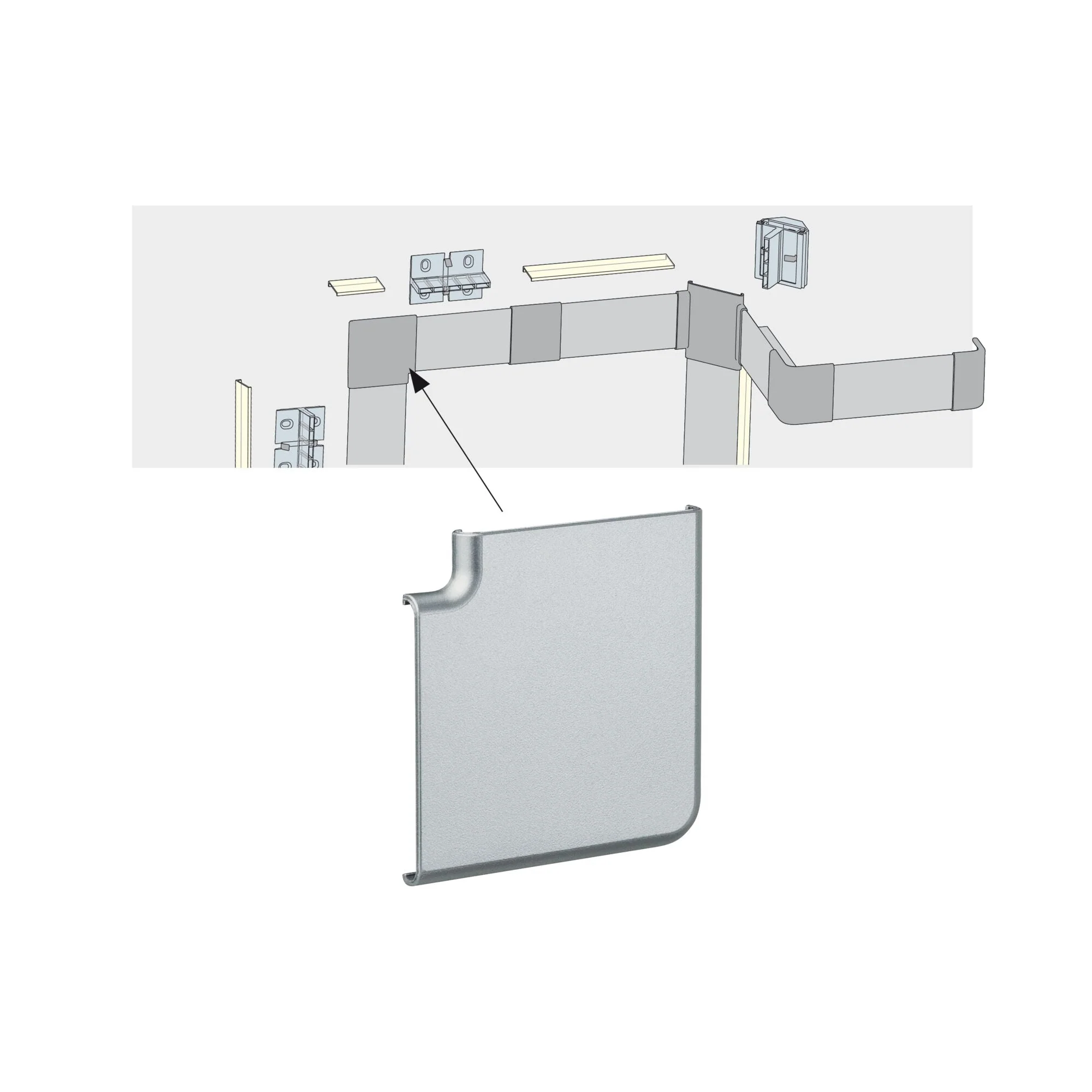 LED Strip Profil Duo 90° Corner 2er Pack Alu matt
